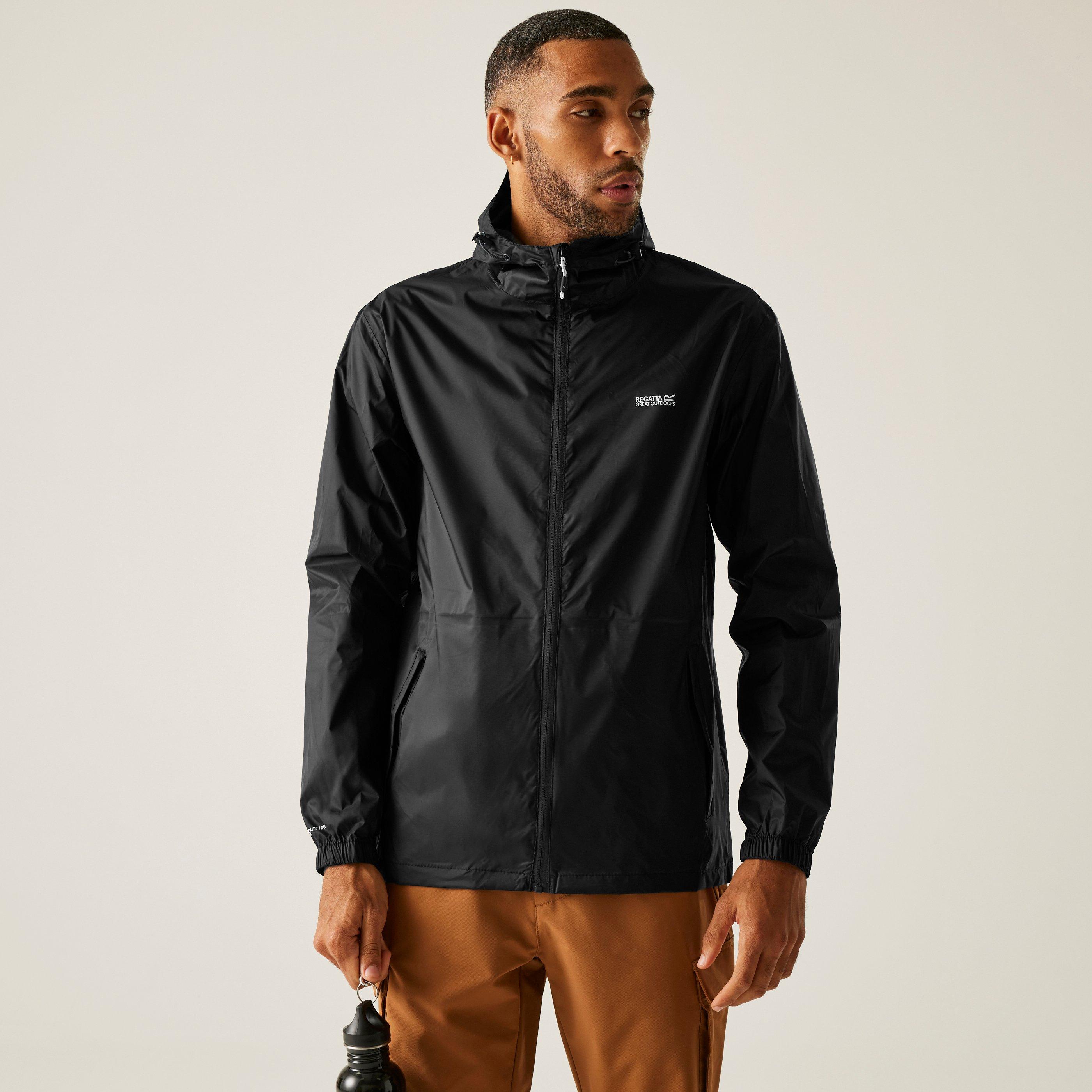 Black - Regatta - Mens Pack It Waterproof Isotex 5000mm Waterproof Jacket - 2