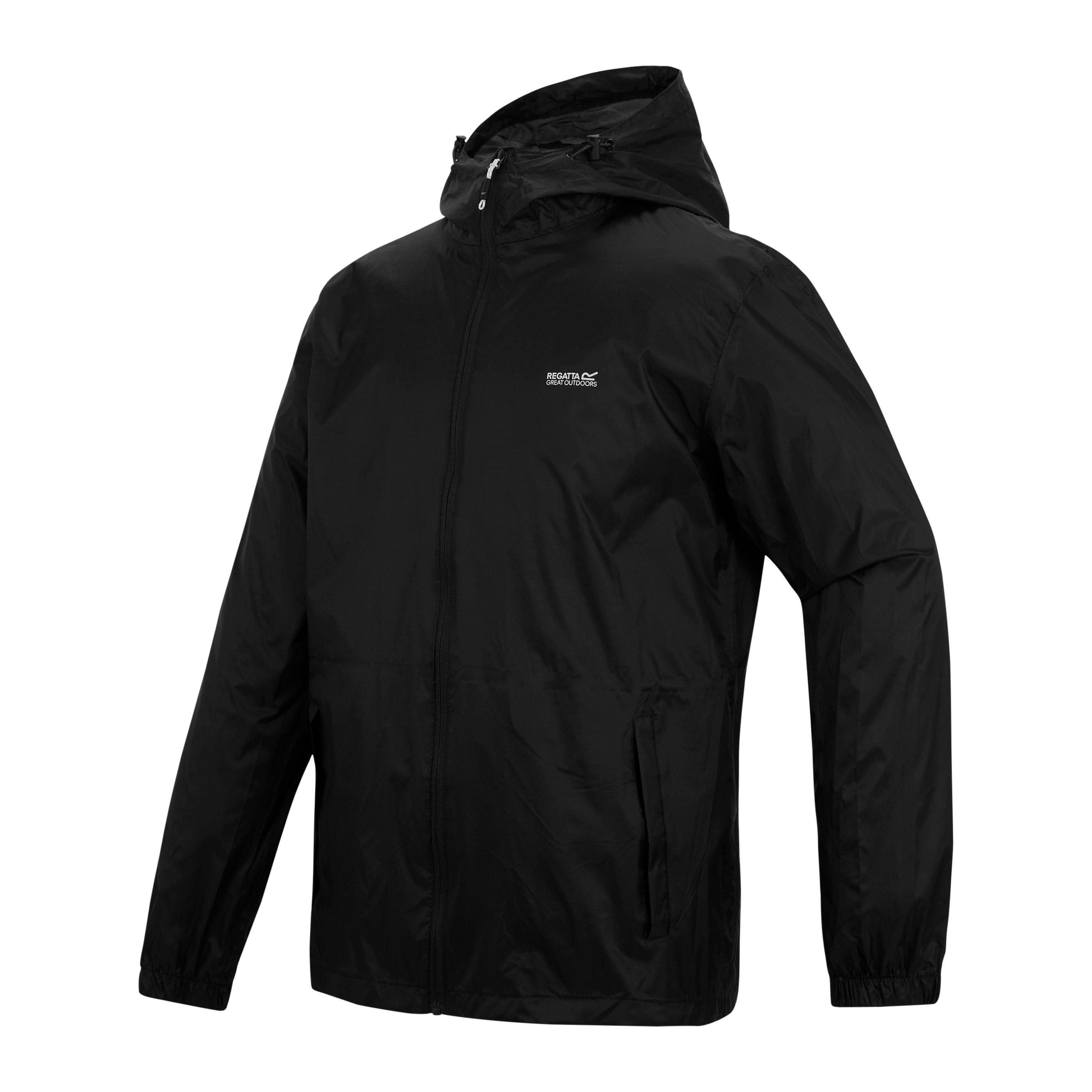 Black - Regatta - Mens Pack It Waterproof Isotex 5000mm Waterproof Jacket - 9