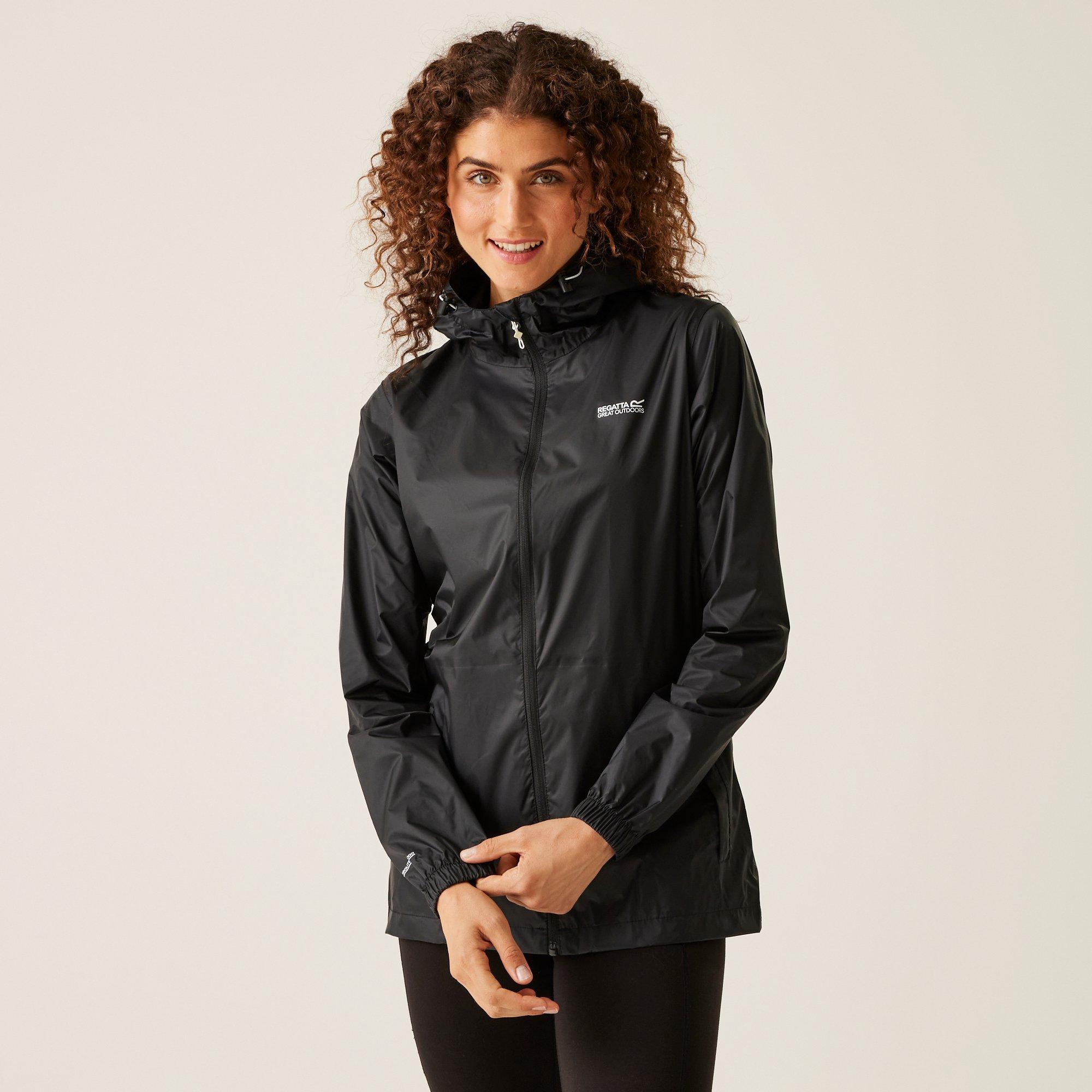 Black - Regatta - Women's Pack It III Wind Resistant Isotex Long Sleeve Waterproof Jacket - 1