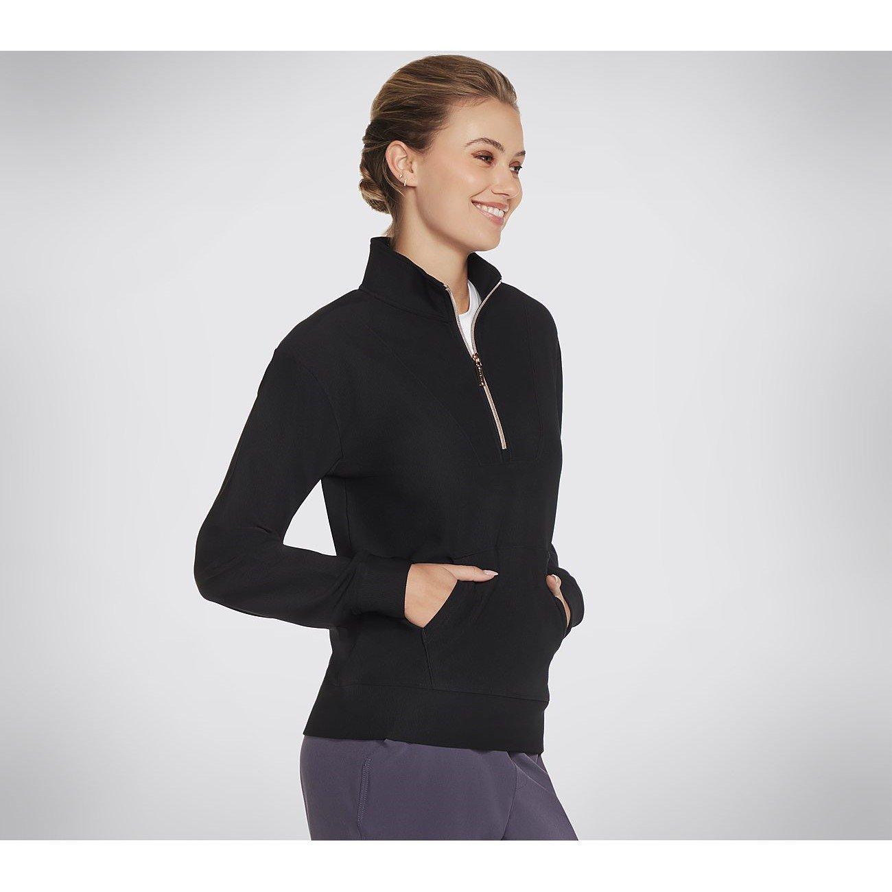 スケッチャーズ Skechers 【 Goluxe Rib 1 4 Zip Fleece Womens Women 】 レディース image;width=800,format=auto/