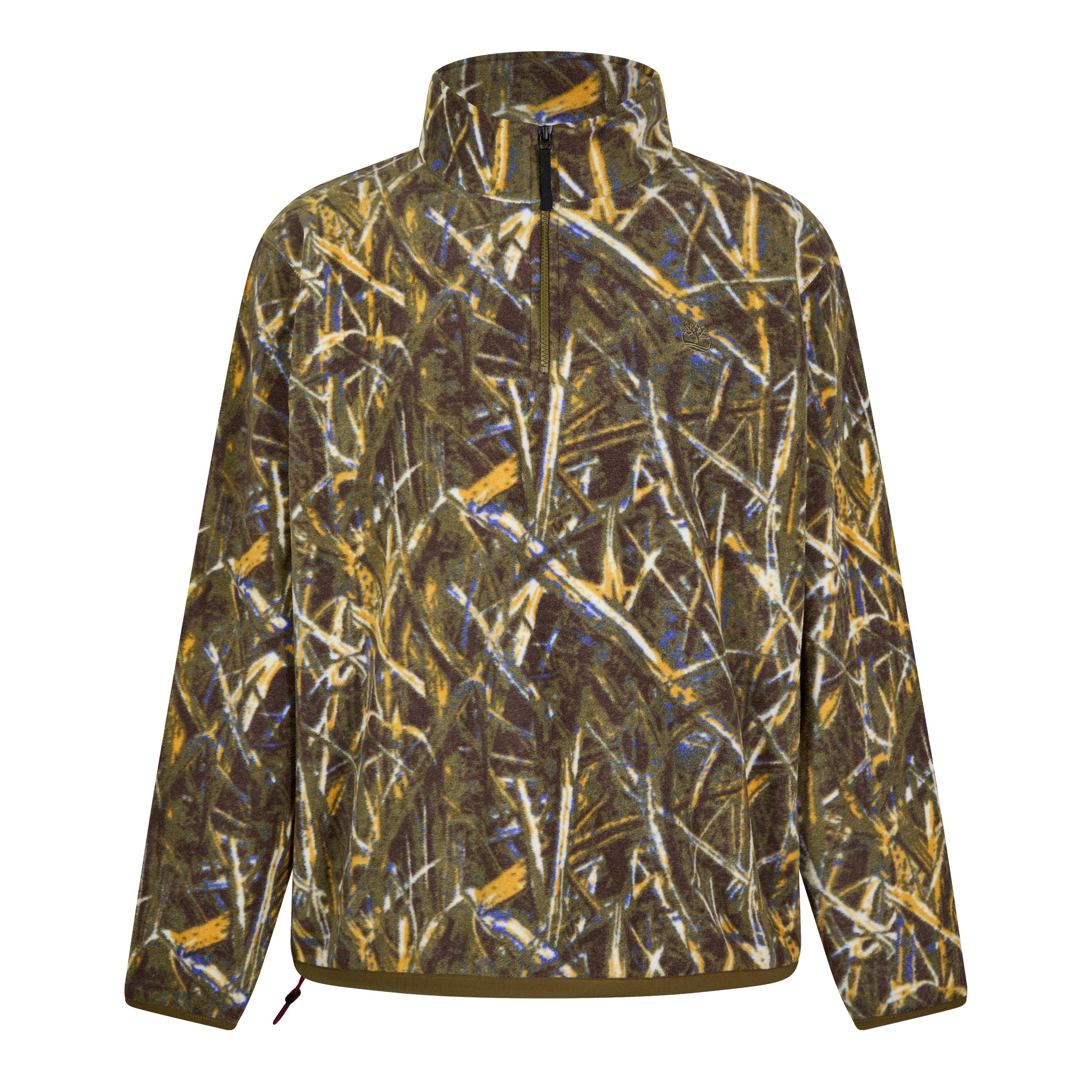Timberland Men's All Over Print quarter Zip Fleece
