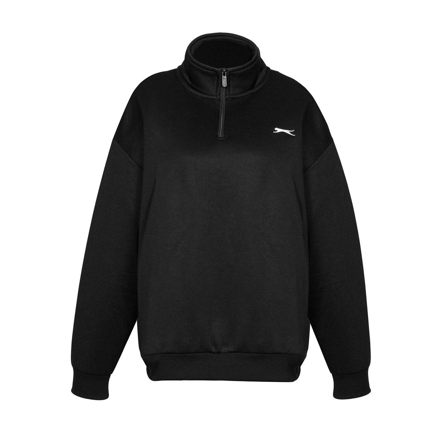 Slazenger Women's Quarter Zip Sweatshirt - Black - 8 (XS)