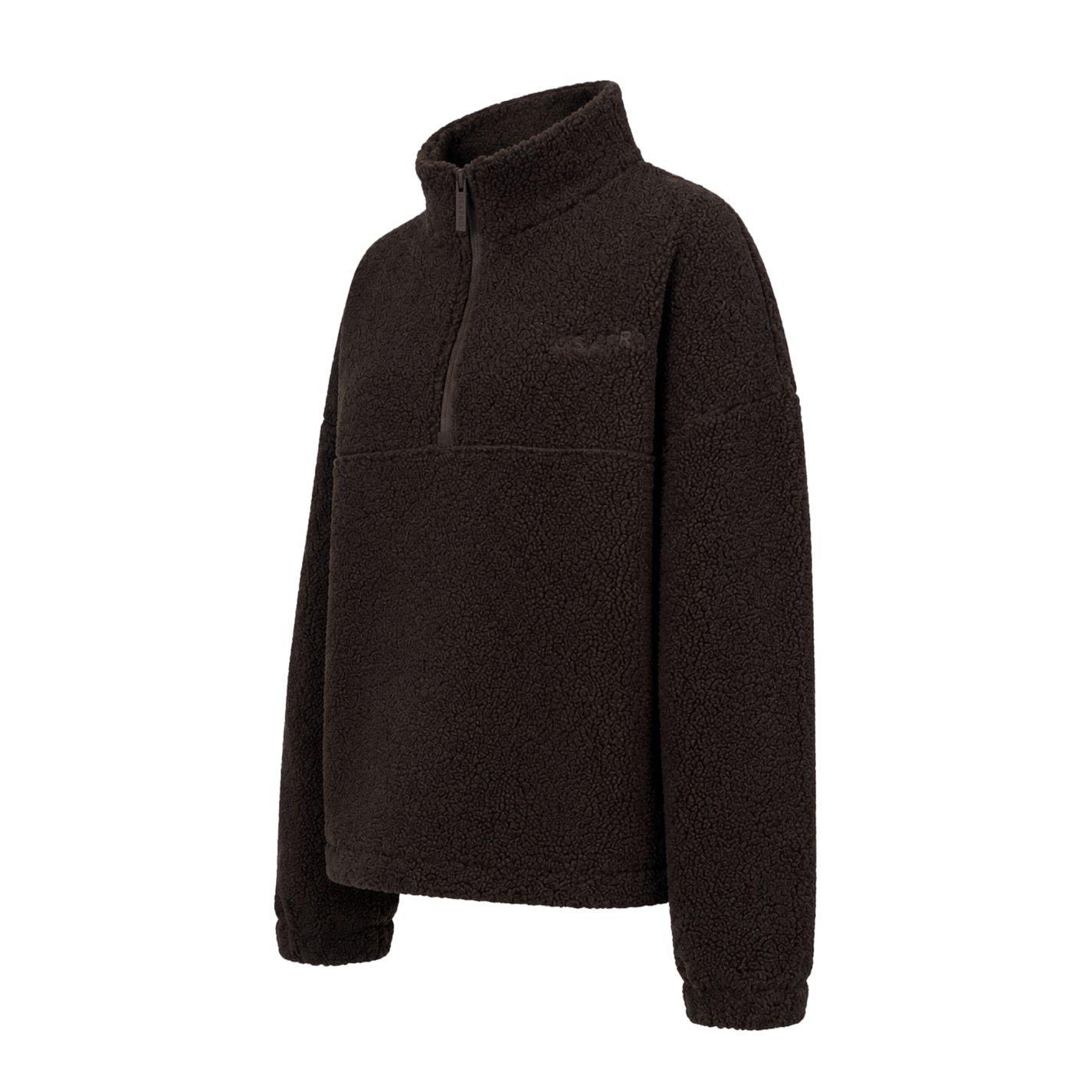 Espresso - USA Pro - Borg Quarter Zip Fleece Womens - 2