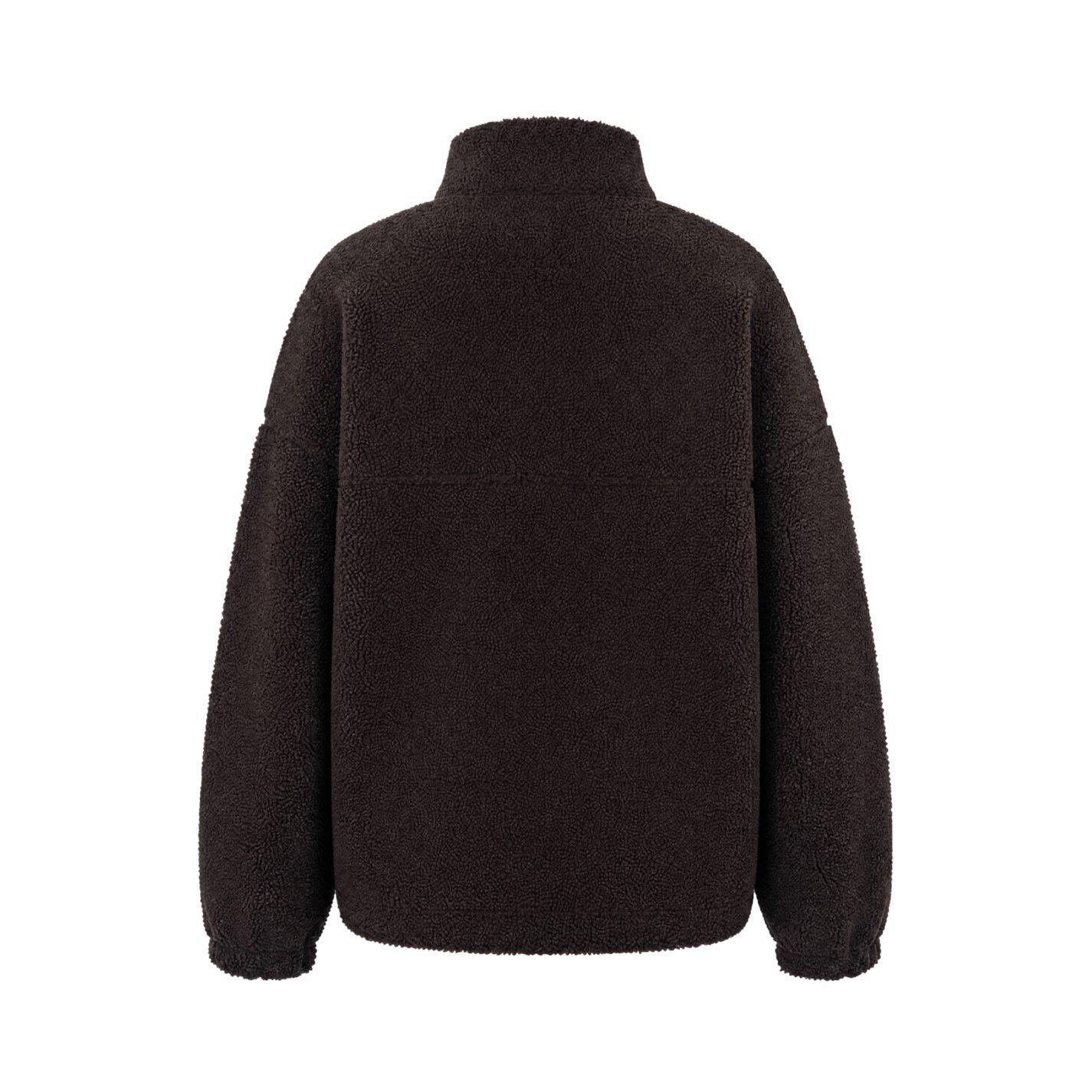 Espresso - USA Pro - Borg Quarter Zip Fleece Womens - 3