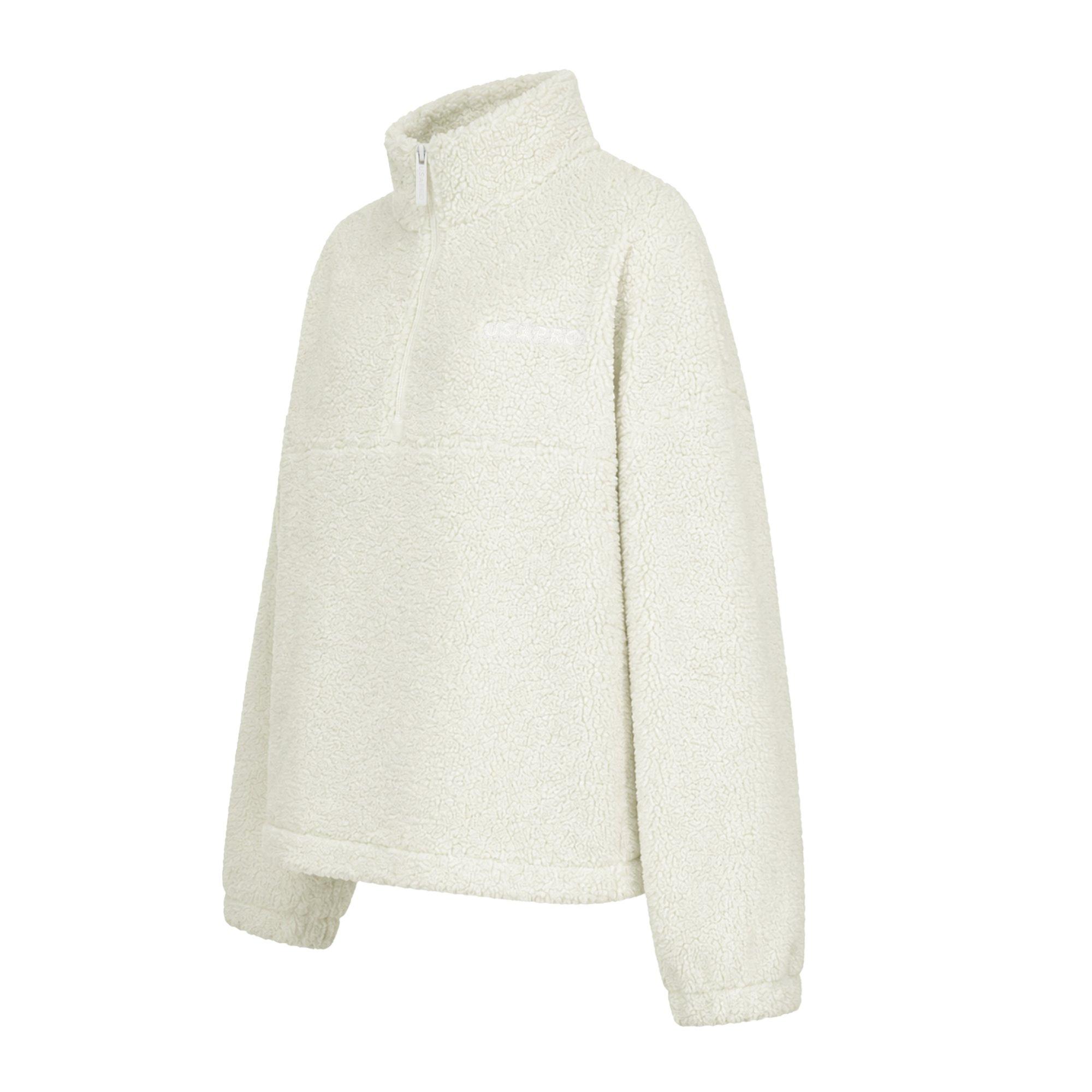 Espresso - USA Pro - Borg Quarter Zip Fleece Womens - 5