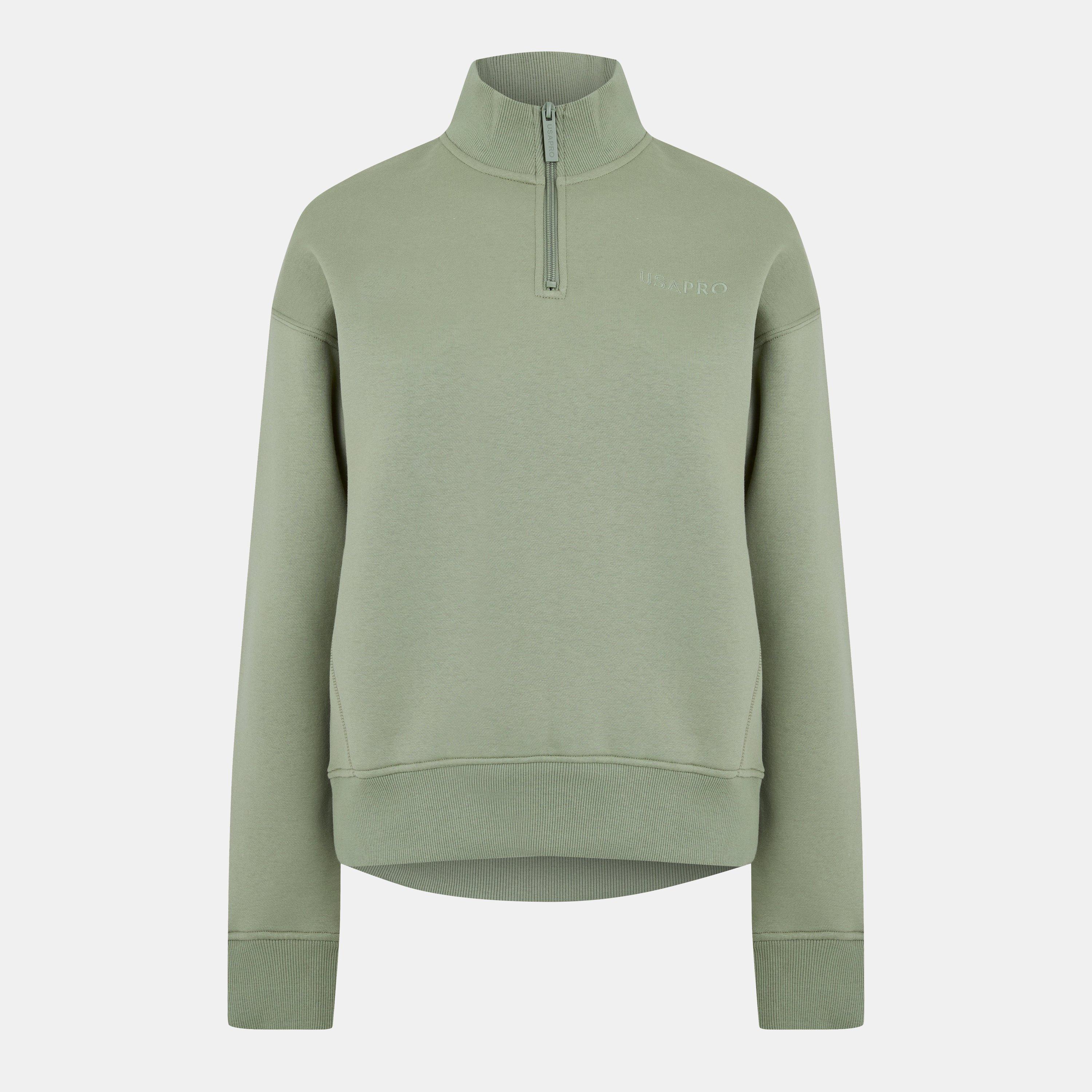 Usa Pro Women's Quarter Zip Top - Tea - 8 (36)