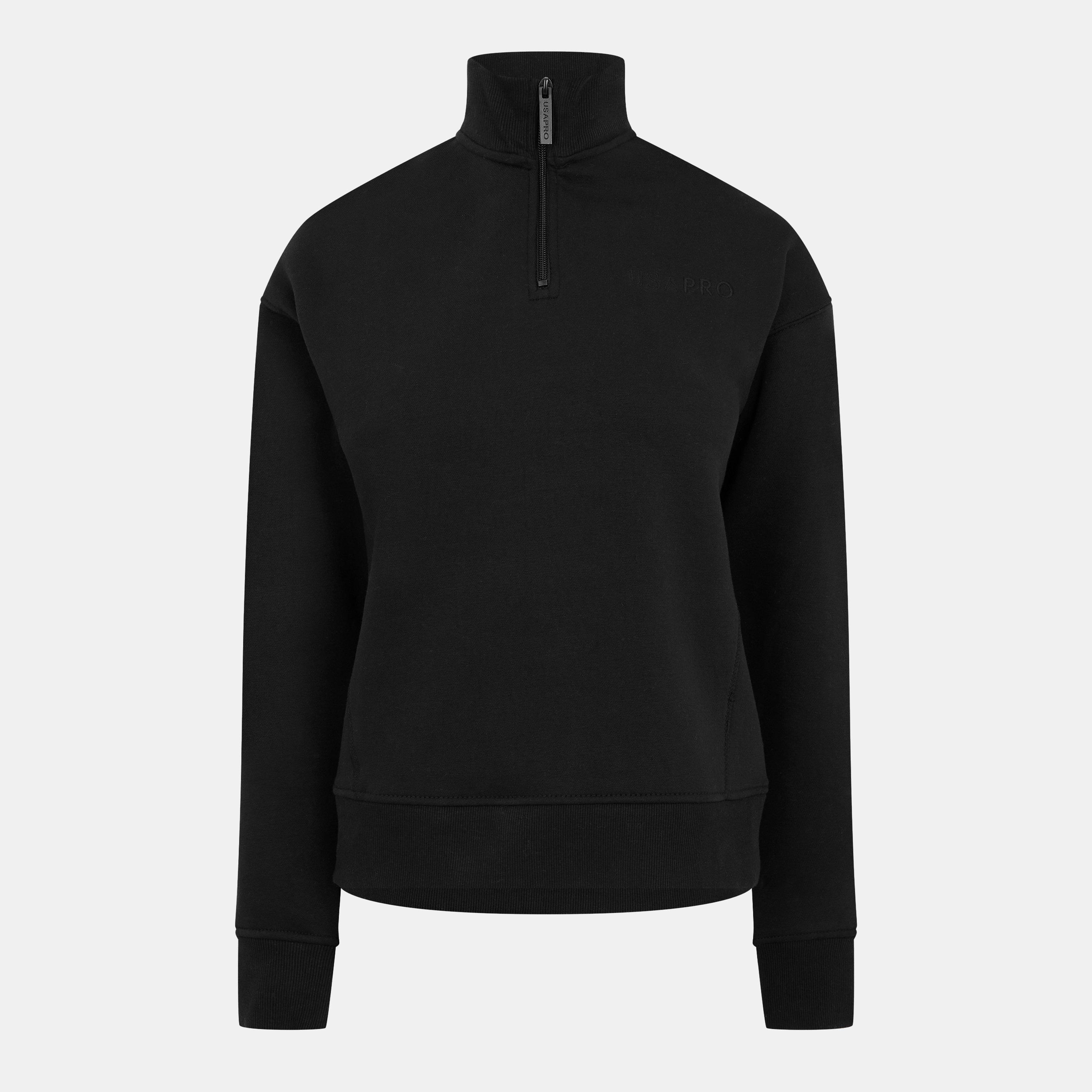 Usa Pro Women's Quarter Zip Top - Black - 16 (44)