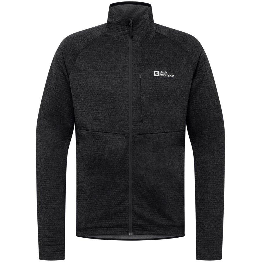 Jack Wolfskin Men's Jw Taiga Full Zip Fleece - Black - Medium