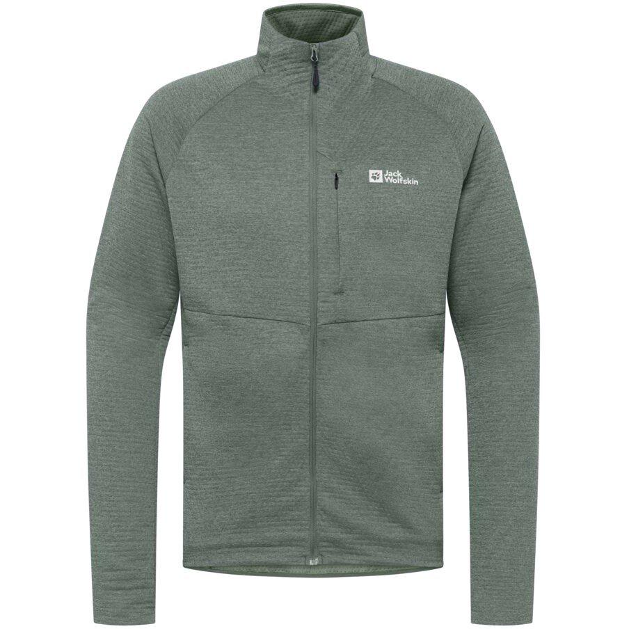 Jack Wolfskin Men's Jw Taiga Full Zip Fleece - Slate Green - Small