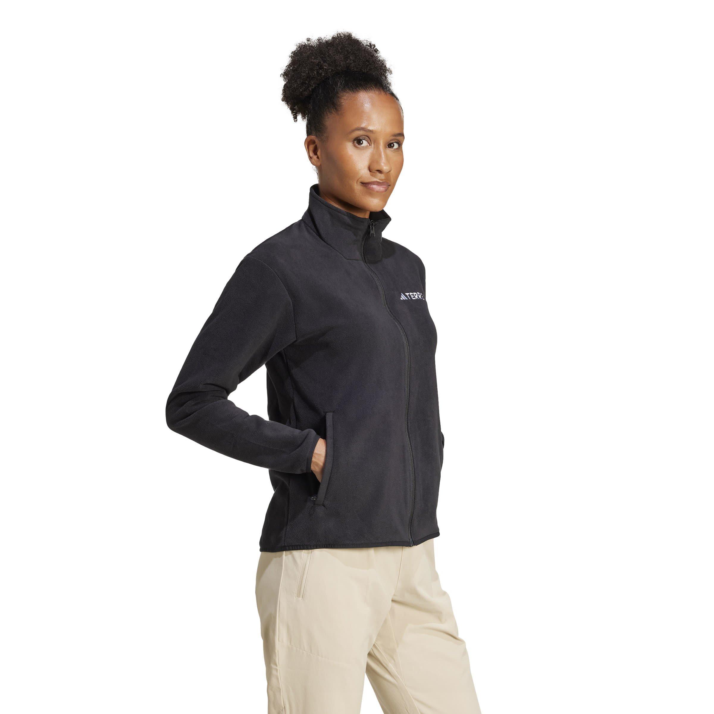 Black - adidas - Multi Essentials Full-Zip Fleece Jacket Womens - 4
