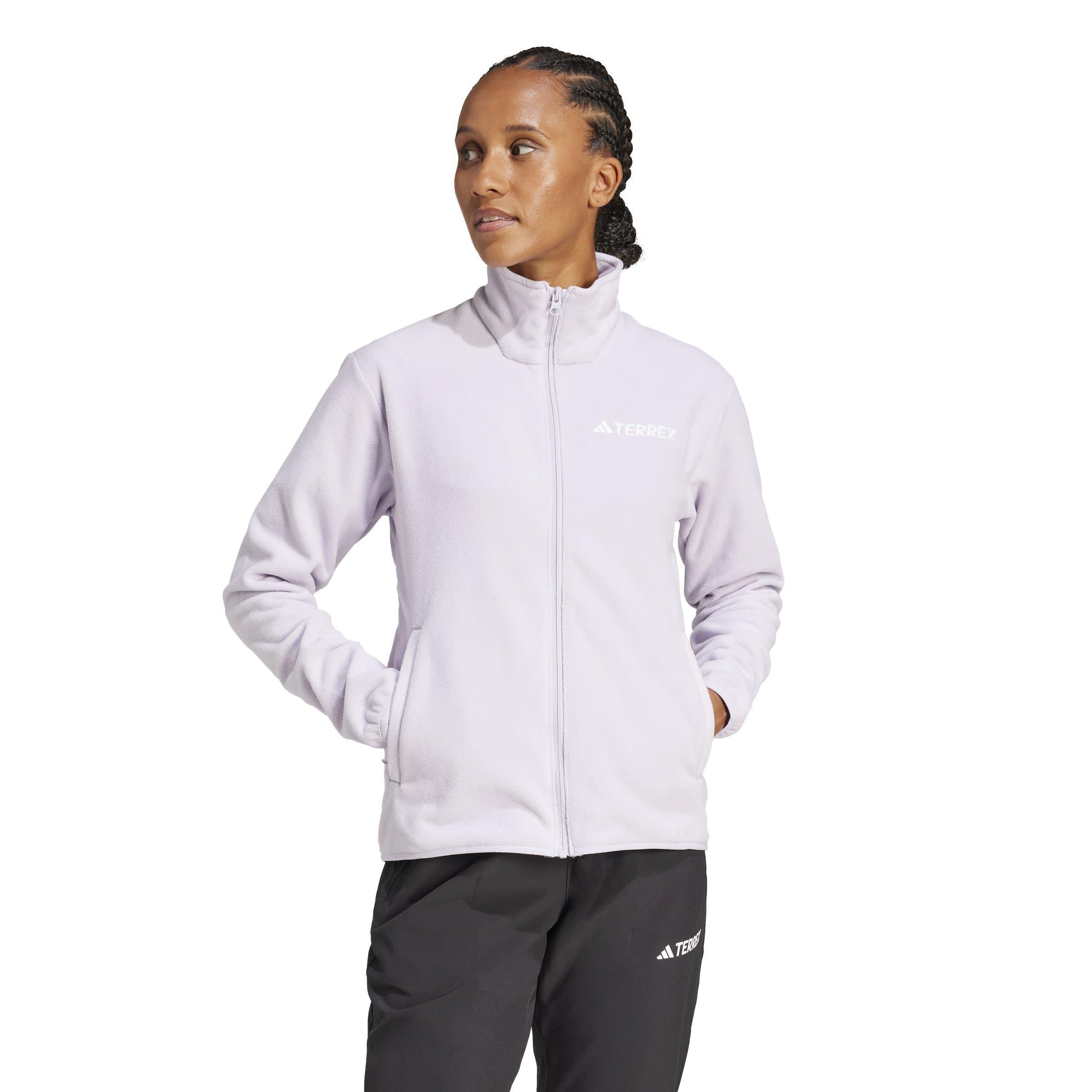 Silver Dawn - adidas - Multi Essentials Full-Zip Fleece Jacket Womens - 2
