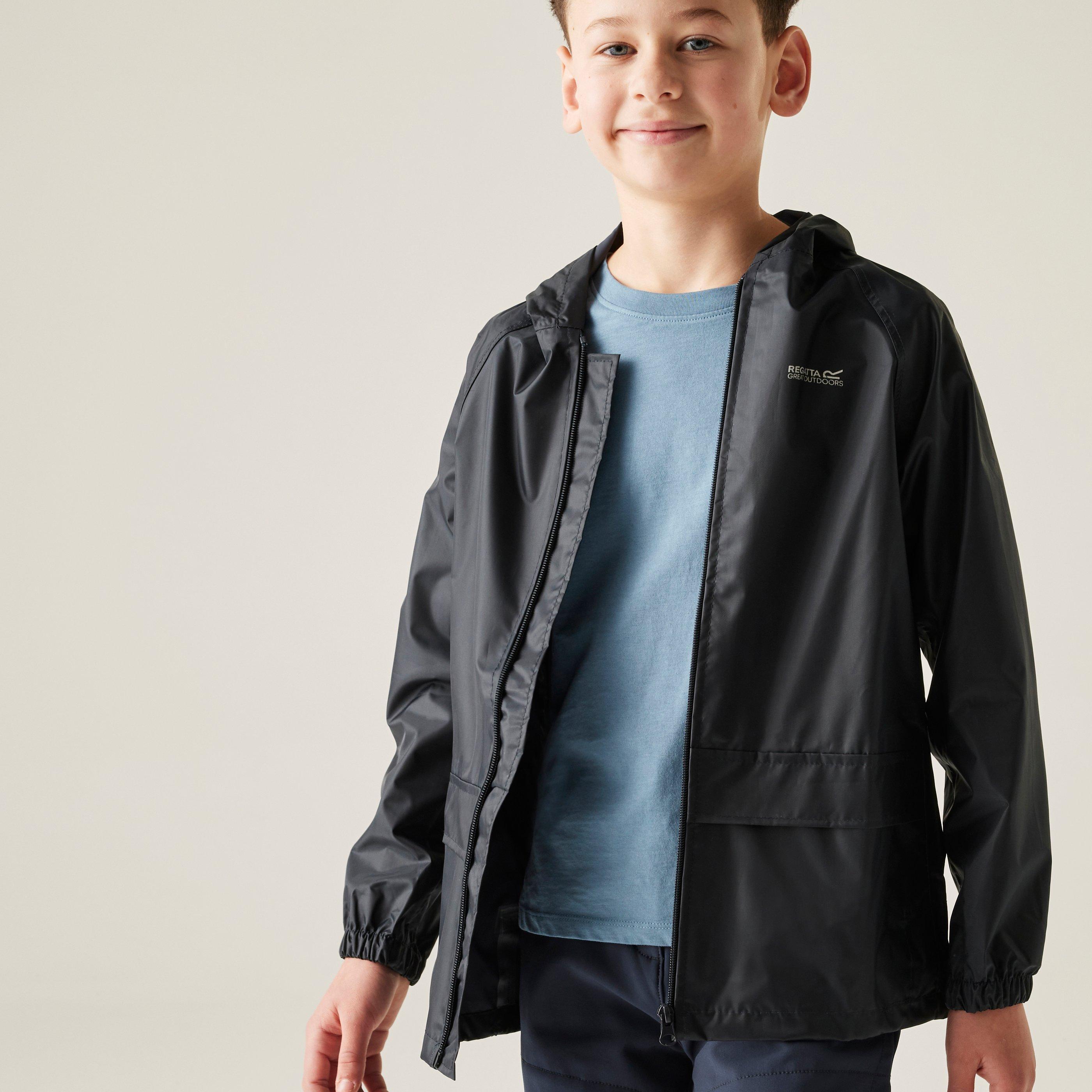 Navy - Regatta - Unisex Kids' Waterproof Jacket - 3
