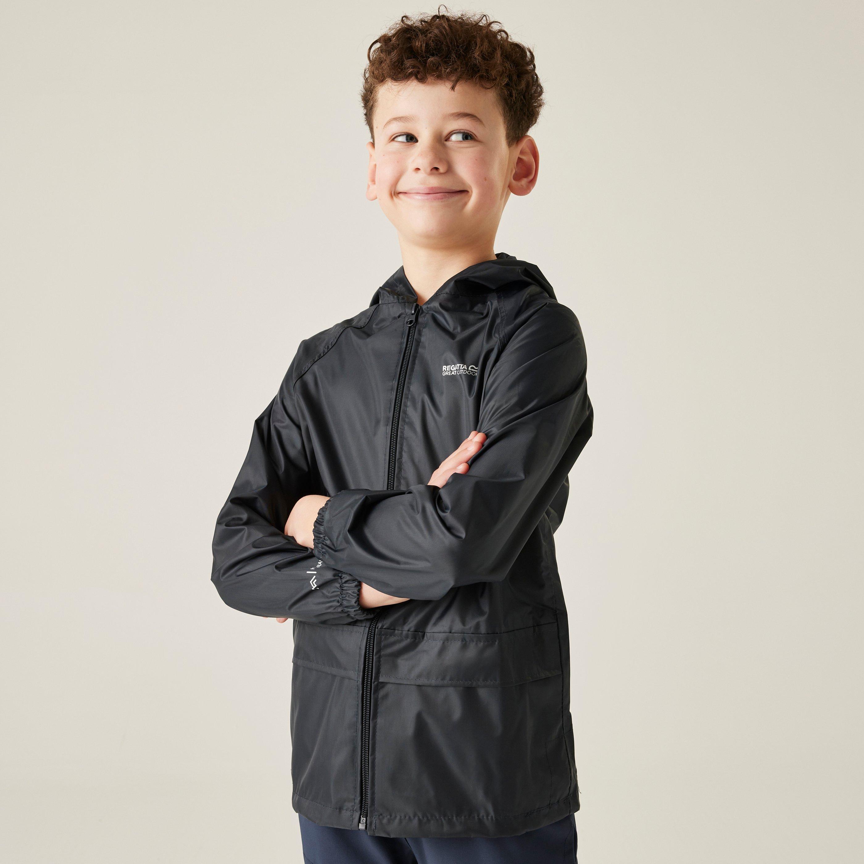Navy - Regatta - Unisex Kids' Waterproof Jacket - 4