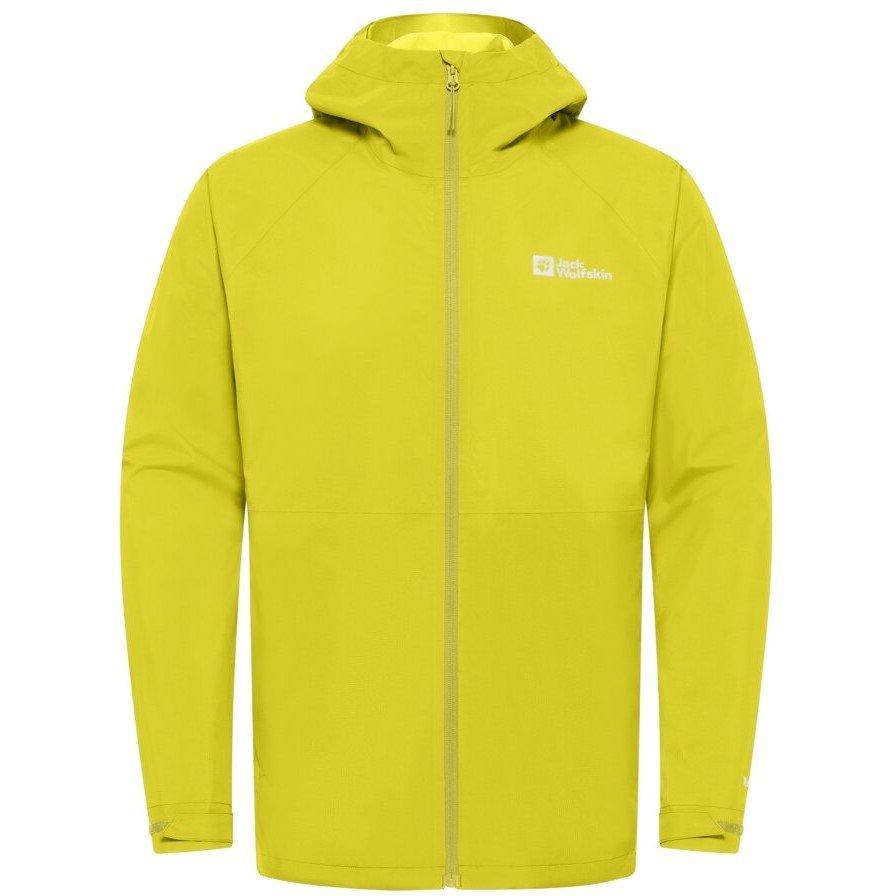 Chartreuse - Jack Wolfskin - Men's Prelight Adjustable Hood Lightweight Waterproof Jacket