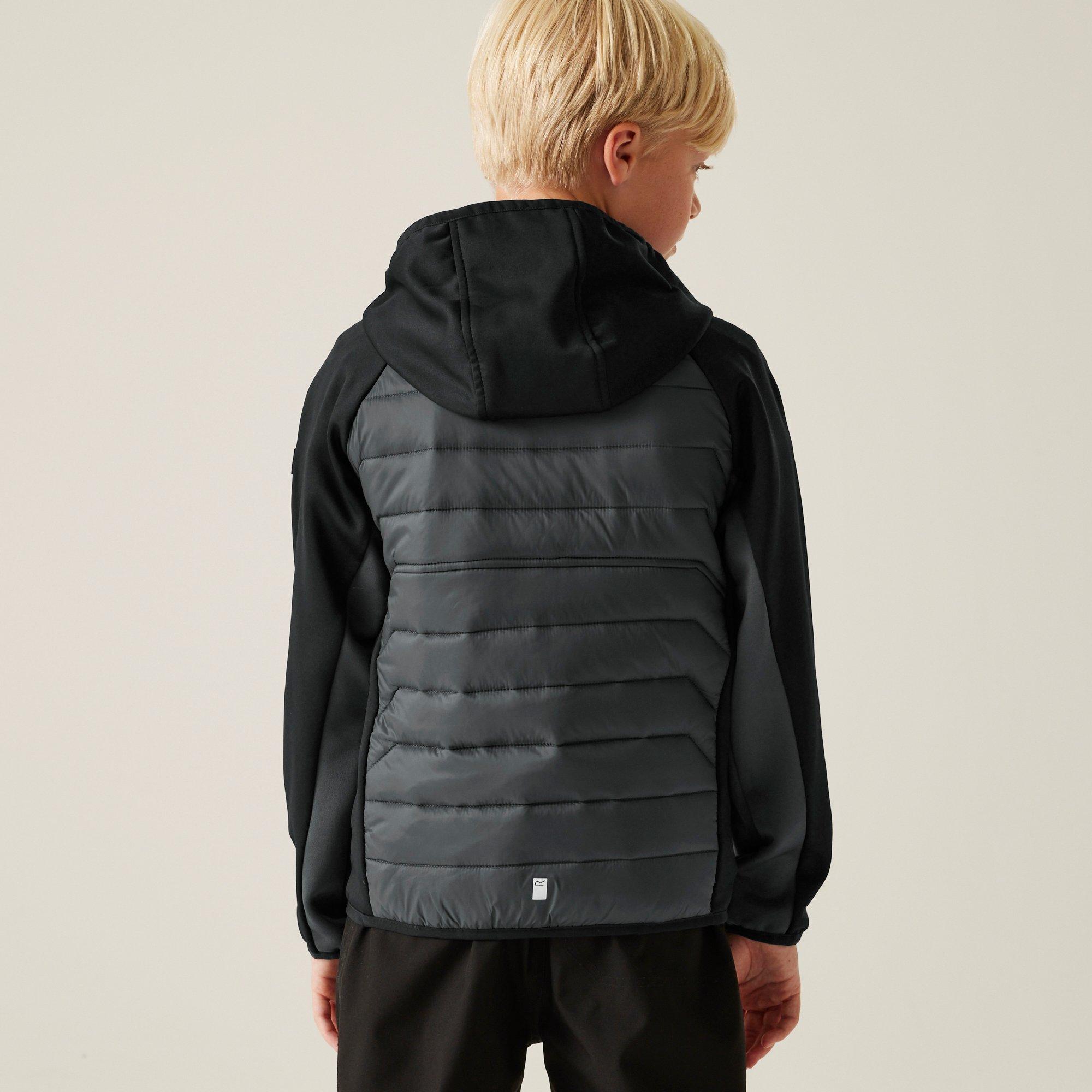 Nero/Grigio - Regatta - Kielder Water-Repellent Reflective Long Sleeve Insulated Puffer Jacket - 2
