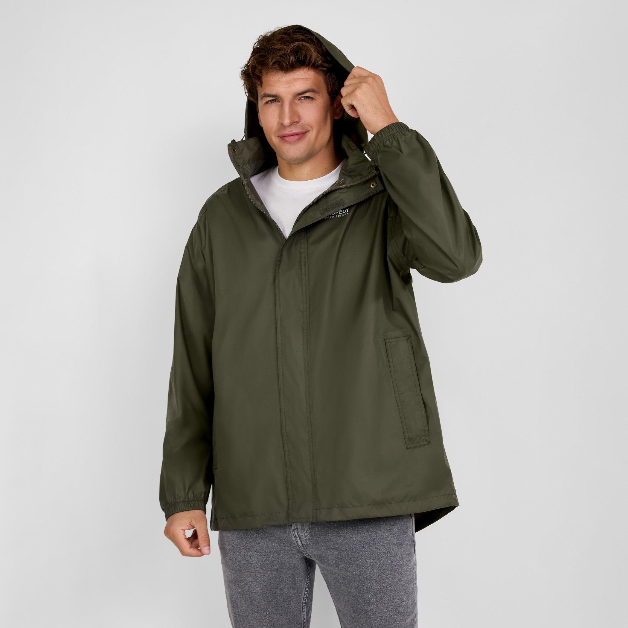 Khaki - Minoti - Men packaway waterproof jacket with hood khaki - 2