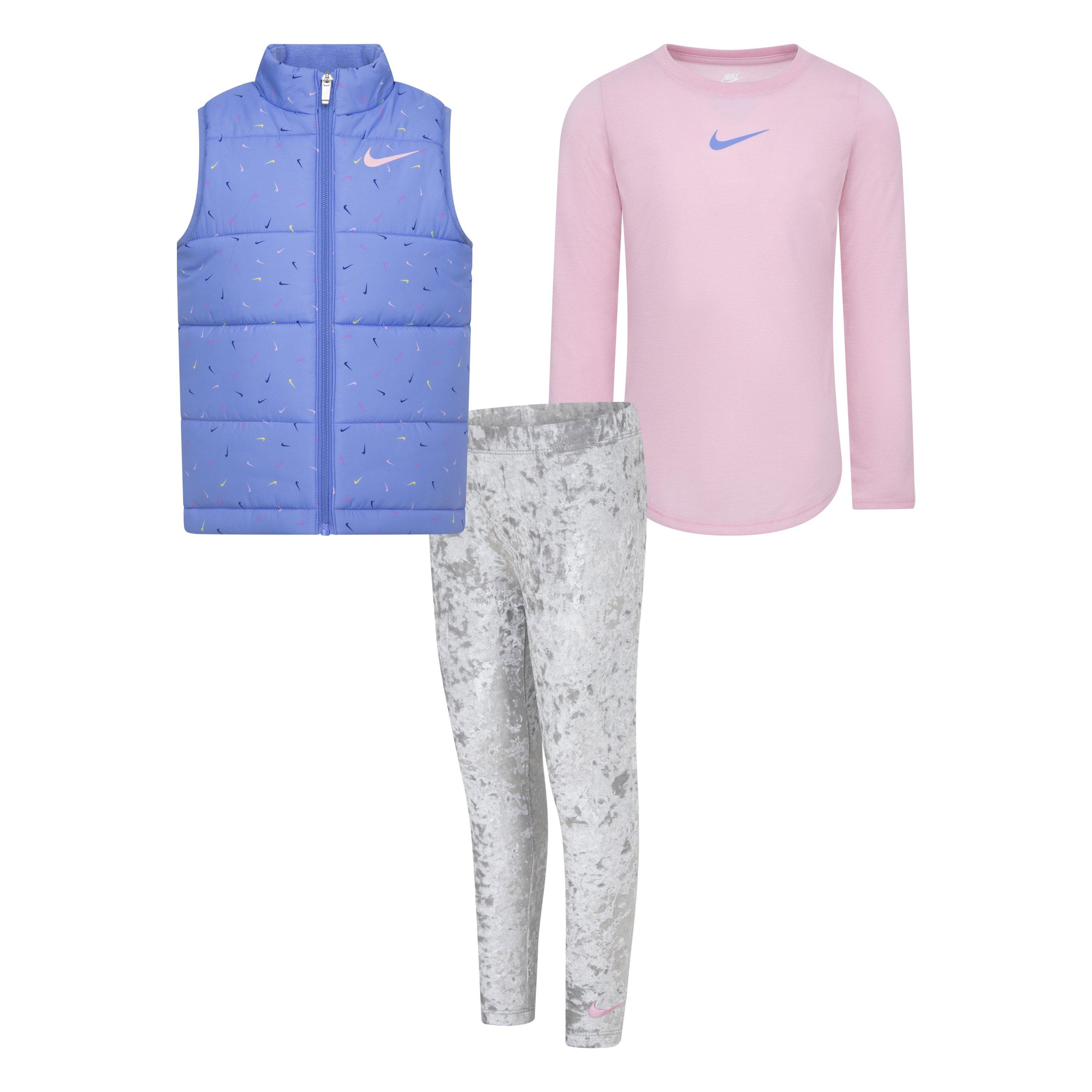 Smoke Grey - Nike - Kids' 3 Pc Swooshfetti Vest Set - 1