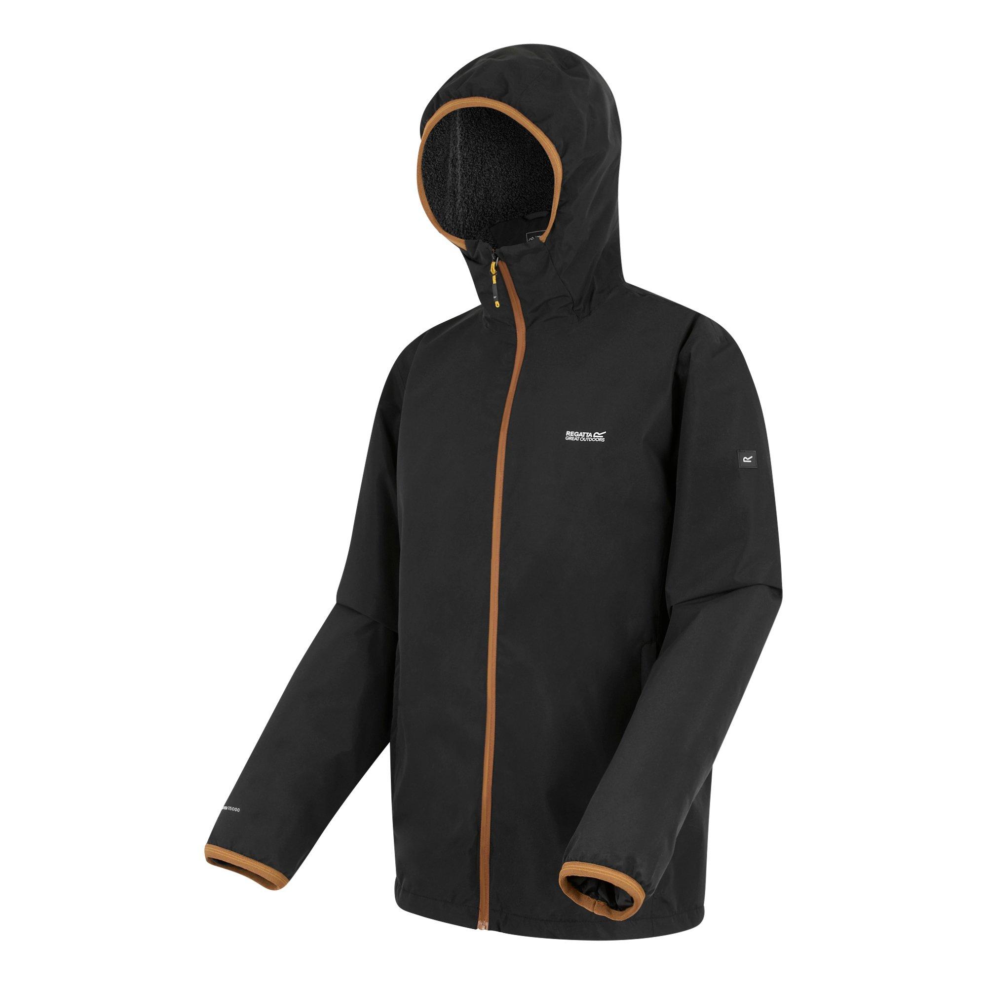 Nero - Regatta - Caspen Isotex 10000 Breathable Waterproof Long Sleeve Full Zip Waterproof Jacket - 7
