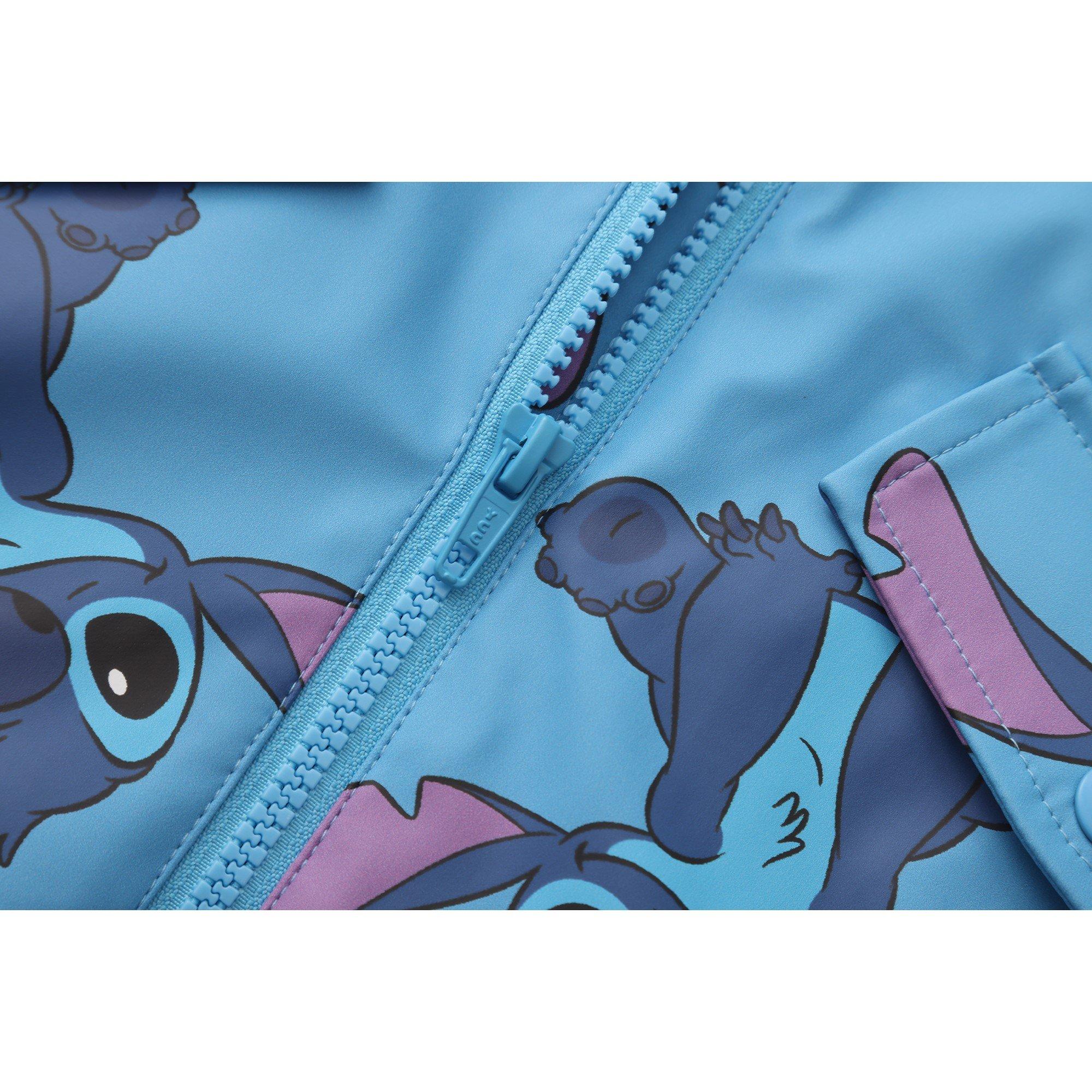 Stitch - Character - Disney Print Waterproof Long Sleeve Hooded Rain Anorak - 3