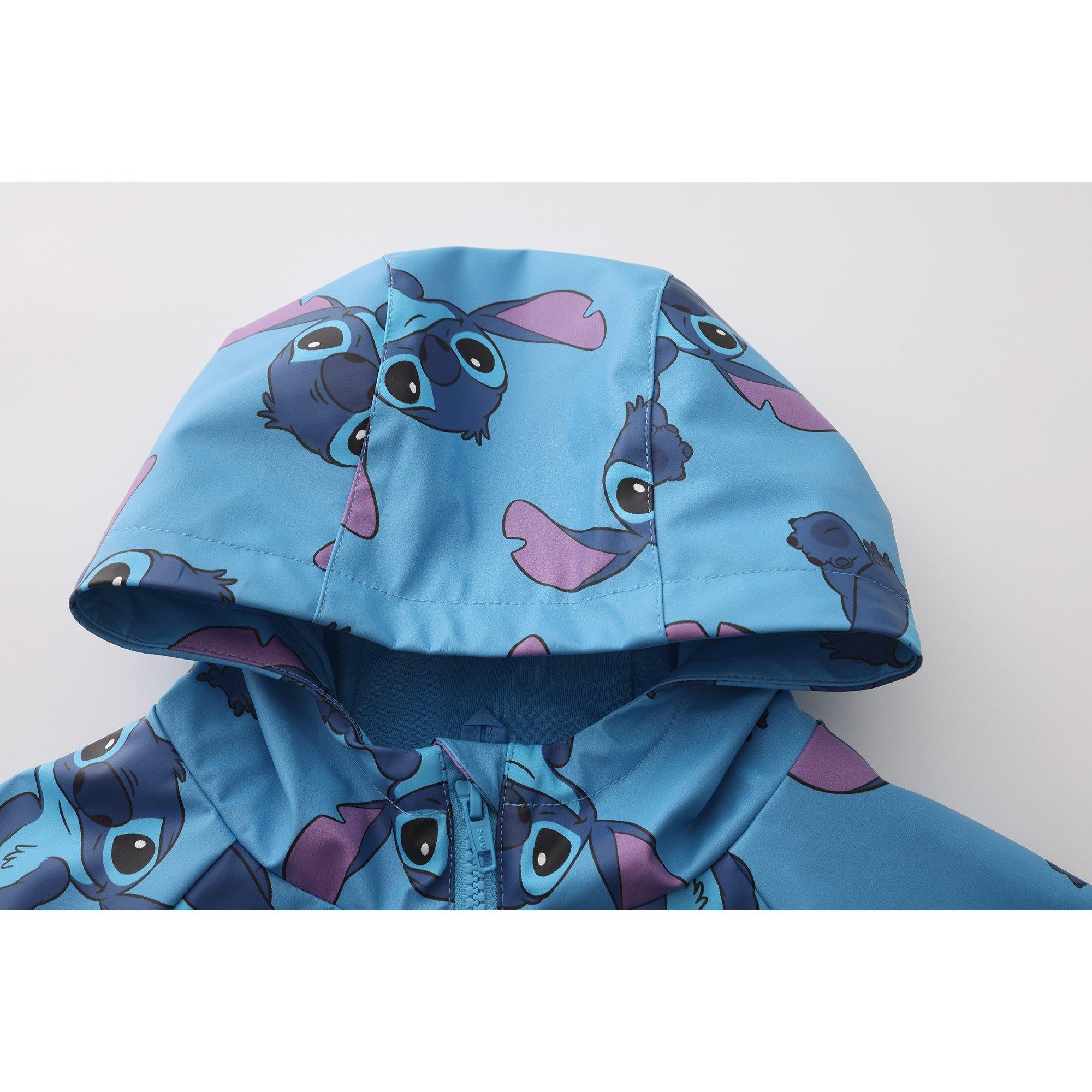 Stitch - Character - Disney Print Waterproof Long Sleeve Hooded Rain Anorak - 4