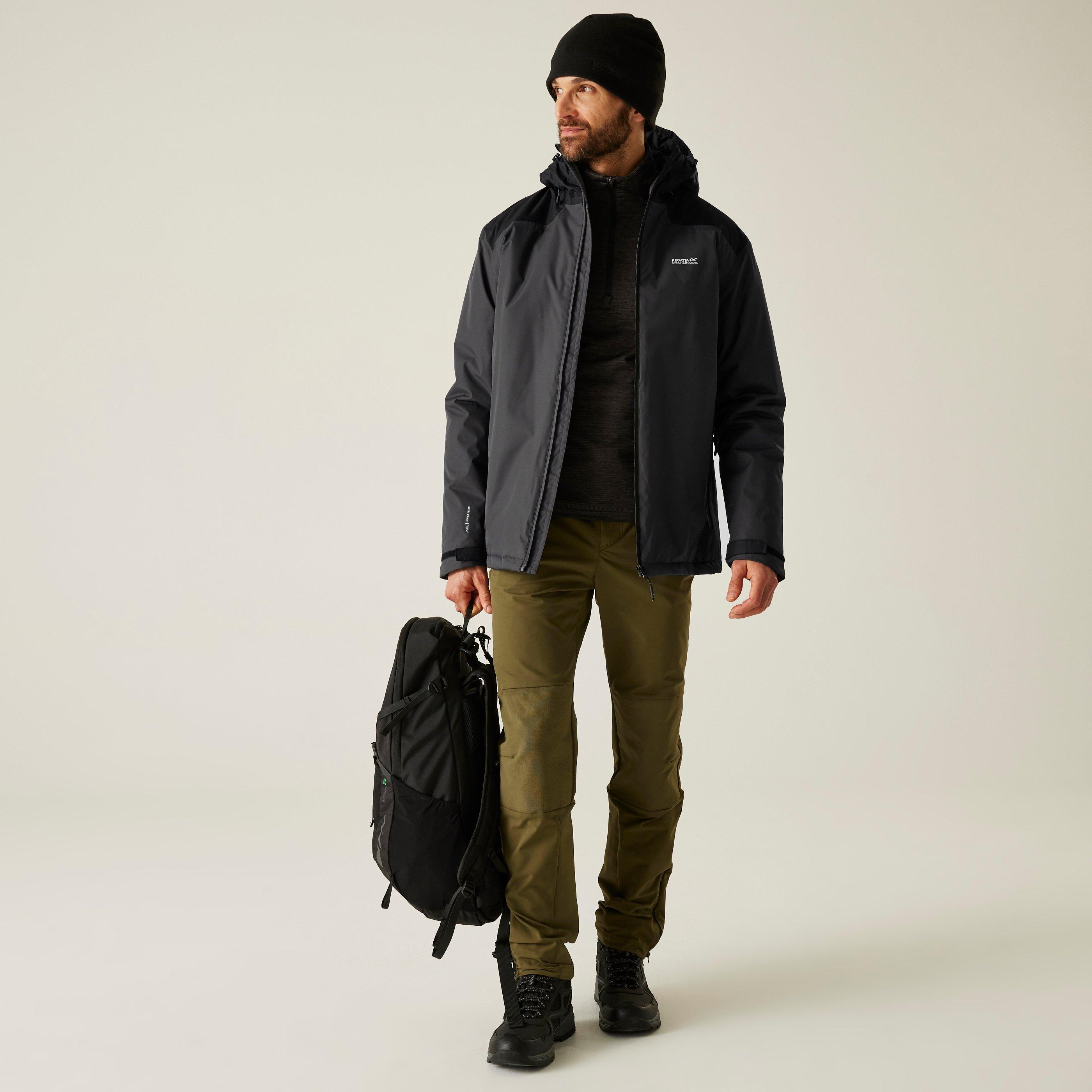 Ash/Black - Regatta - Men's Thornridge Waterproof Insulated Puffer Jacket - 2
