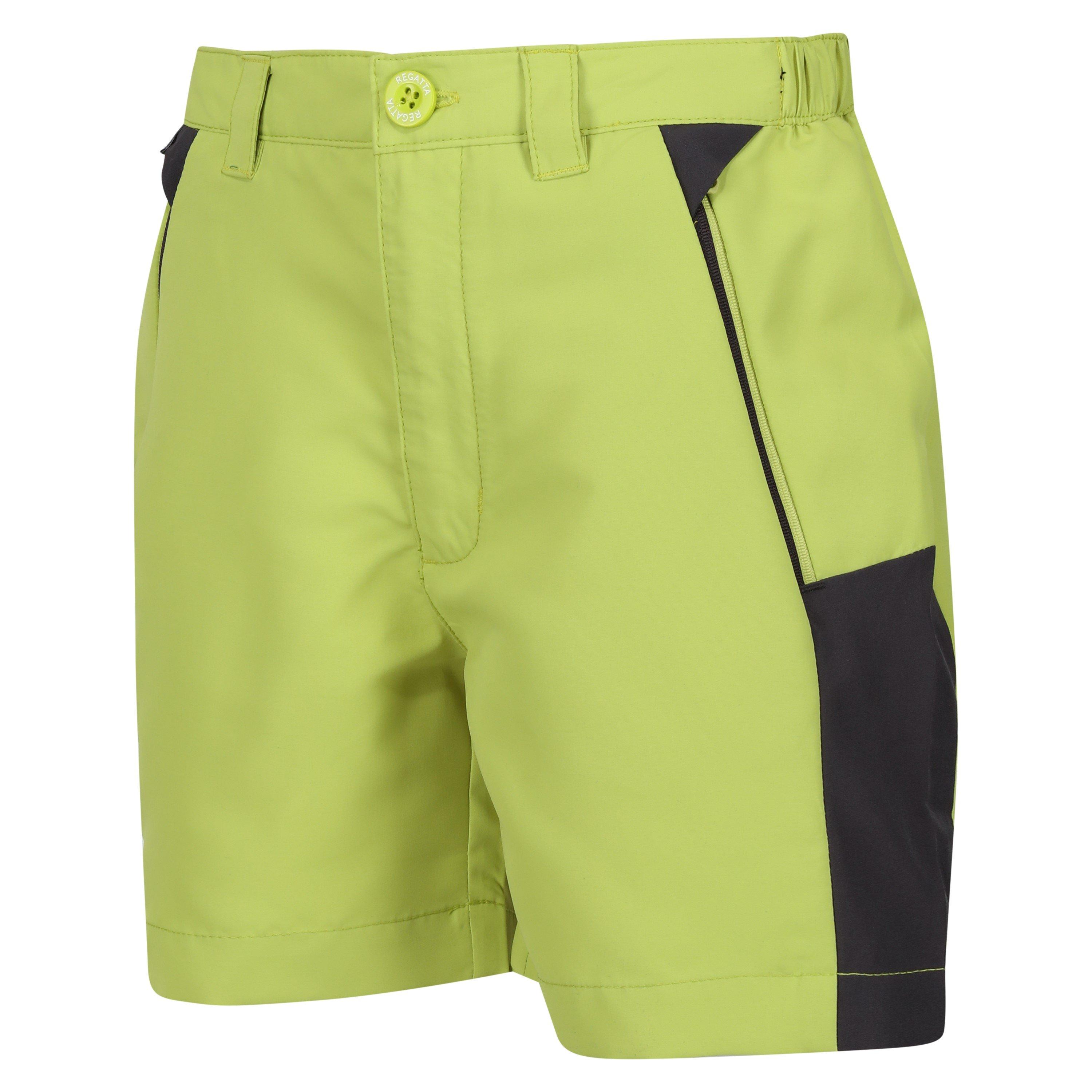 Regatta Girls Walking Shorts - Grnalg/Slgry - 14 (2XL)