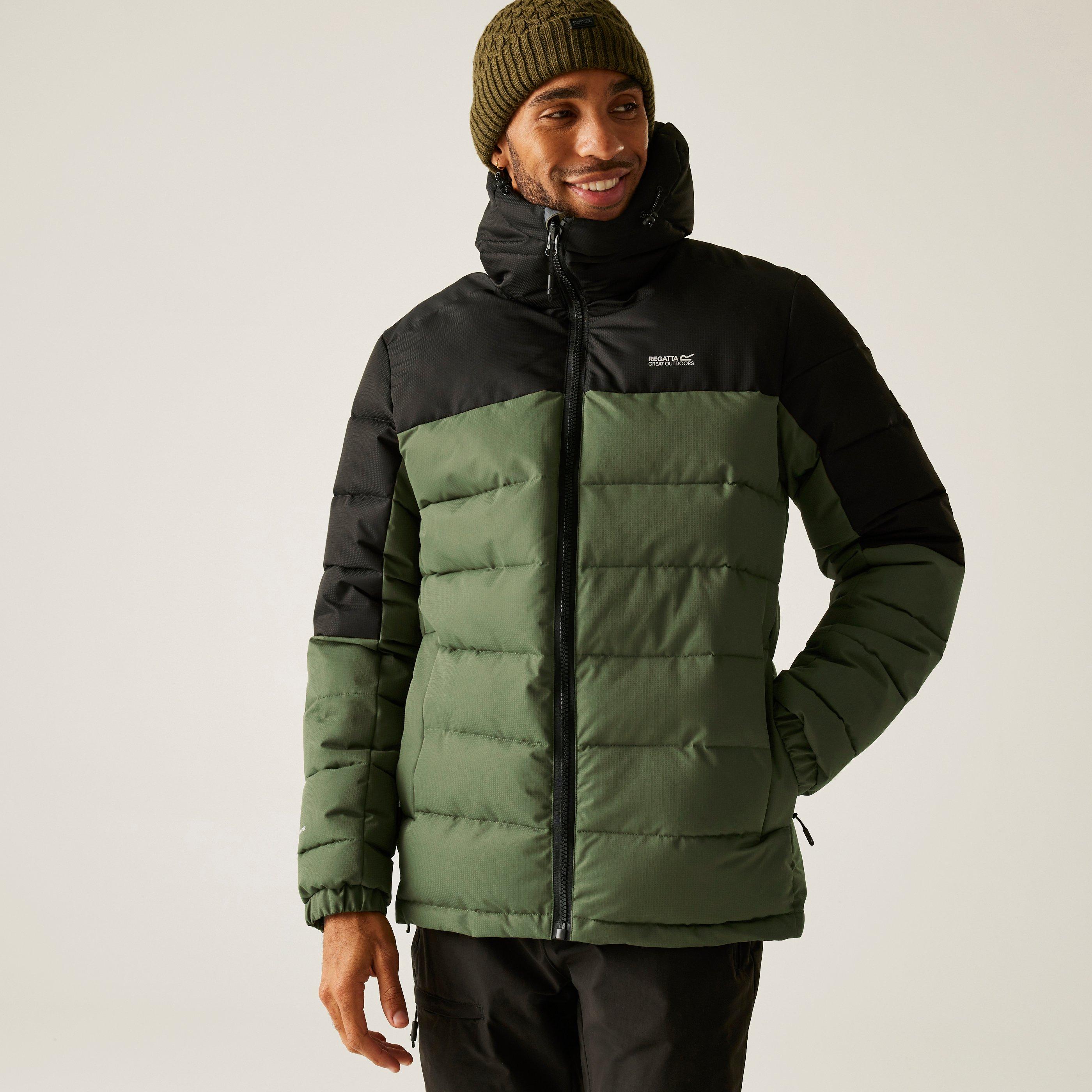 Olive/Black - Regatta - Mens Aldthorn Synthetic Down Long Sleeve Insulated Puffer Jacket - 1