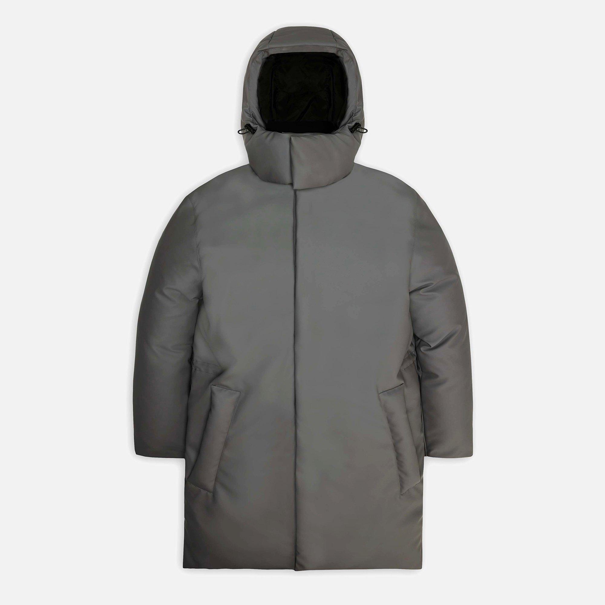 Rains Men's Insulated Puffer Jacket - Grey - Medium
