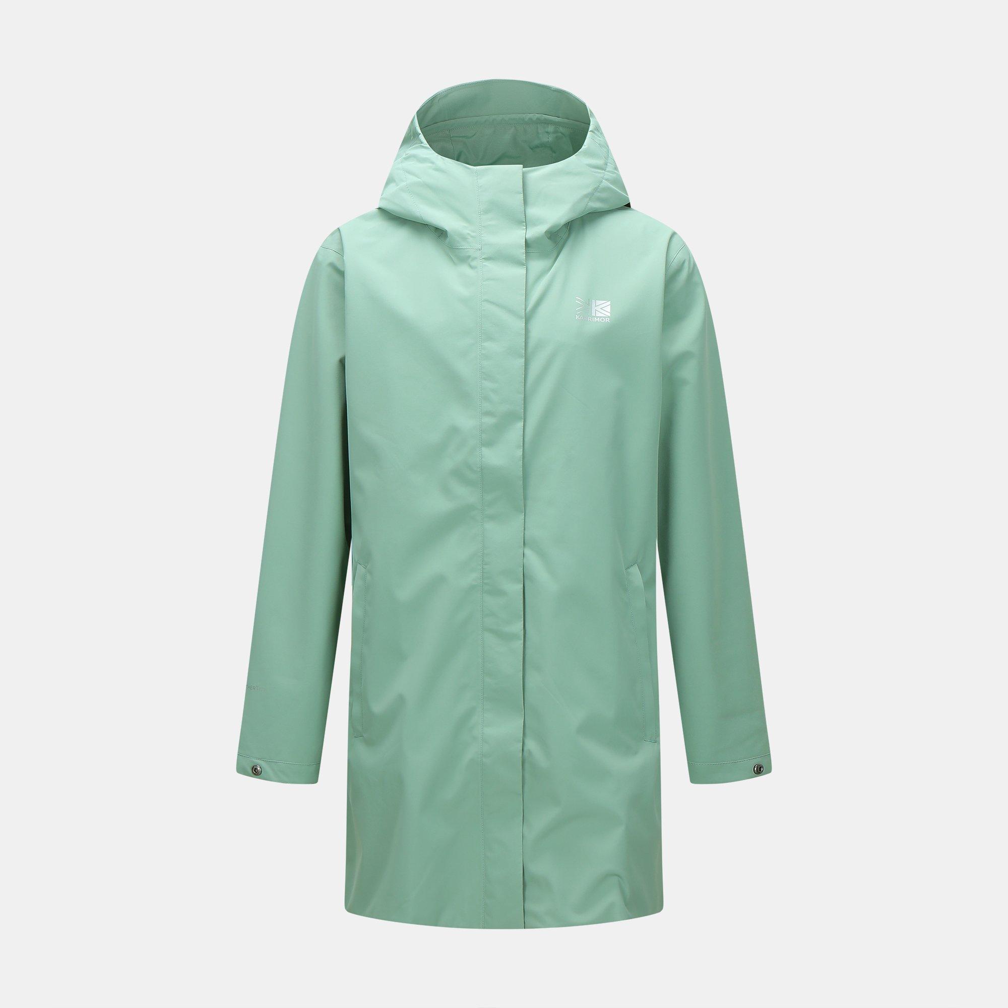 Green Bay - Karrimor - Women's Lightweight Hooded Water and Wind Resistant Knee Length Waterproof Jacket - 1