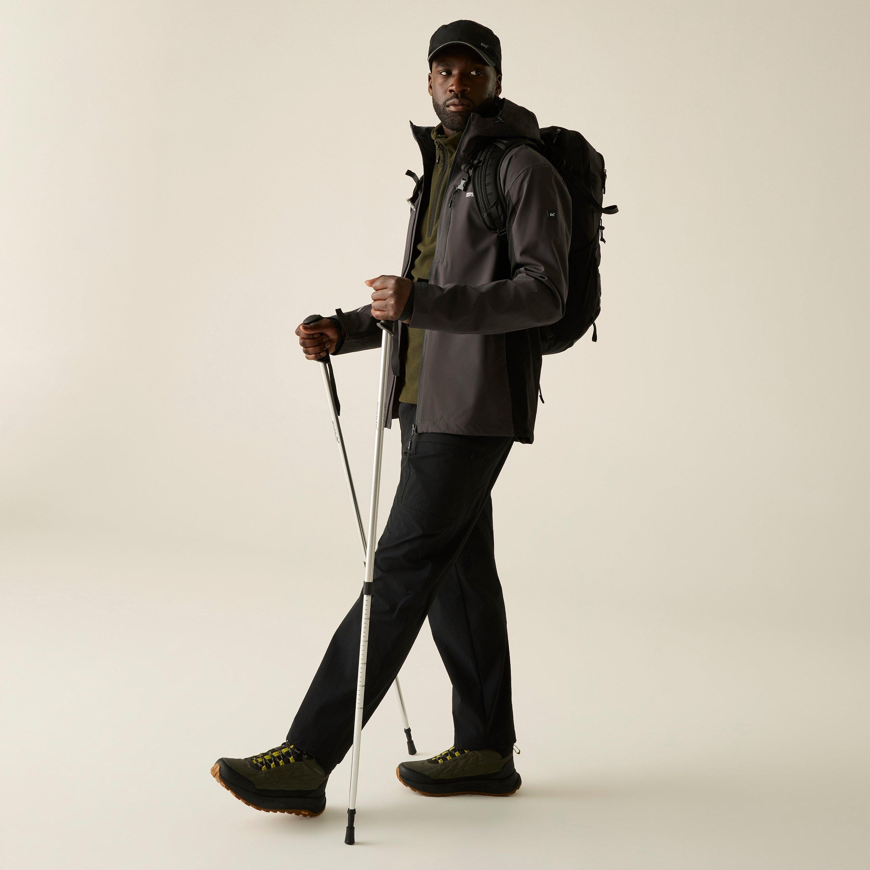 Asche/Schwarz - Regatta - Mens Birchdale II Isotex 15000 Breathable Long Sleeve Waterproof Jacket - 1