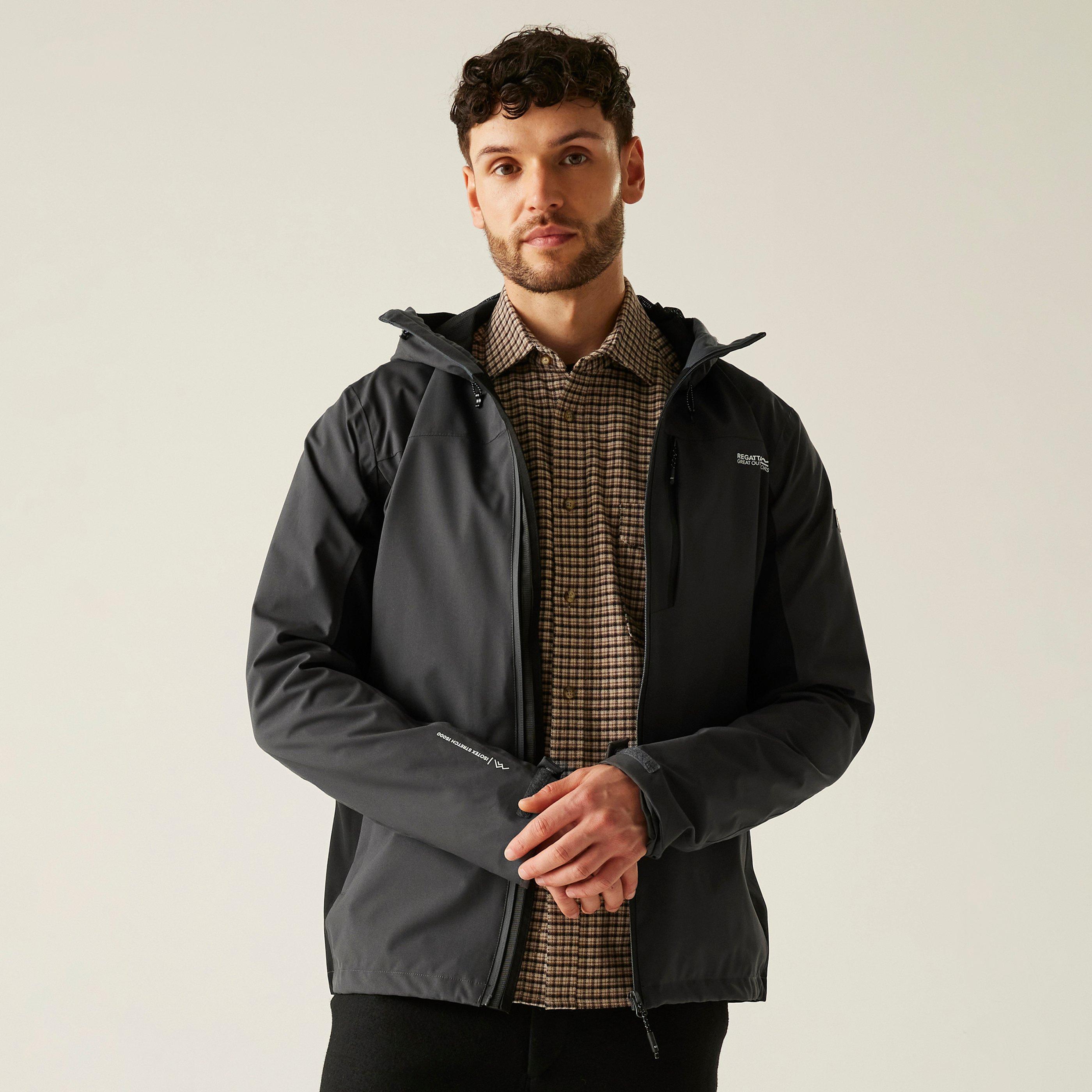 Cenere/Nero - Regatta - Birchdale Waterproof Jacket Mens - 3