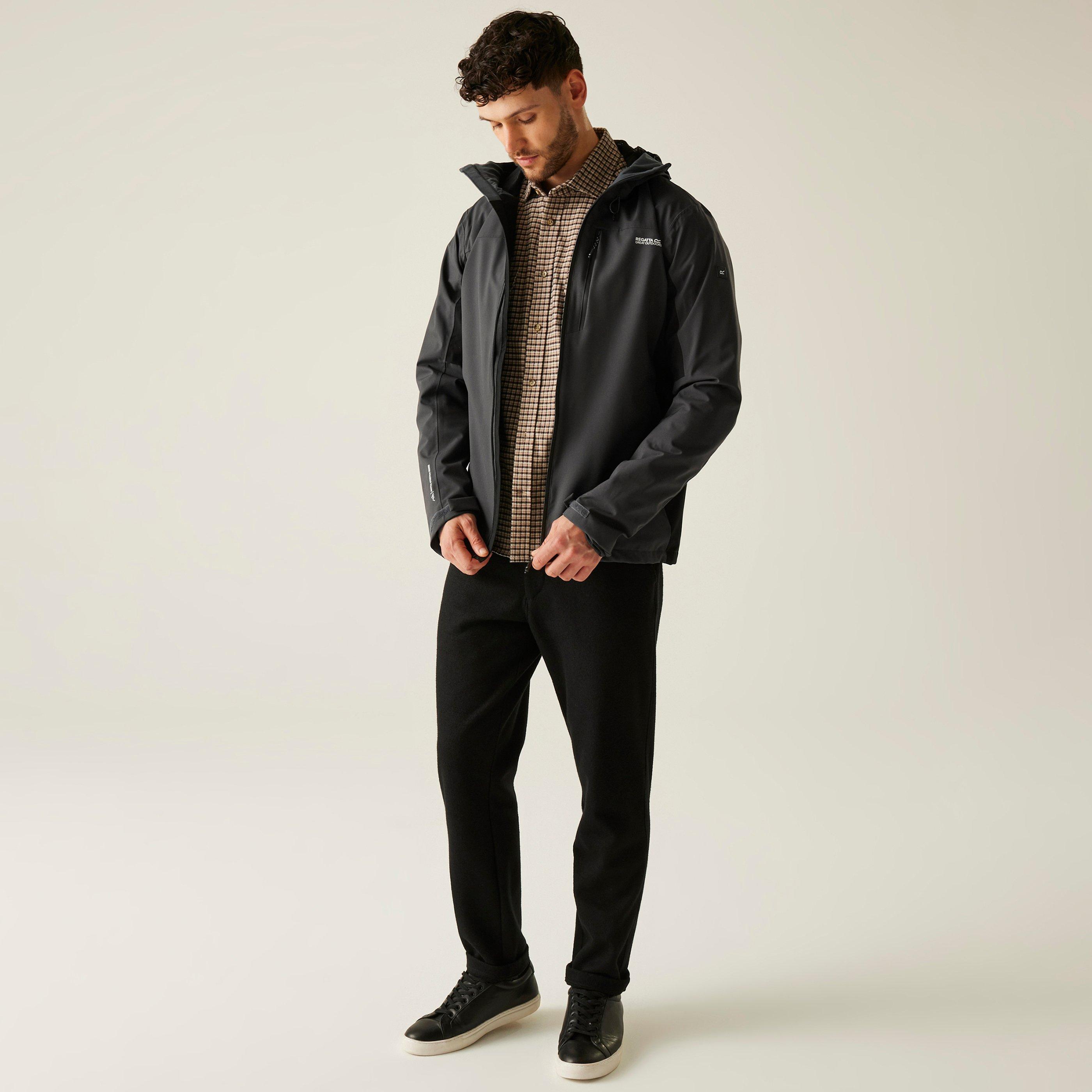 Cenere/Nero - Regatta - Birchdale Waterproof Jacket Mens - 5