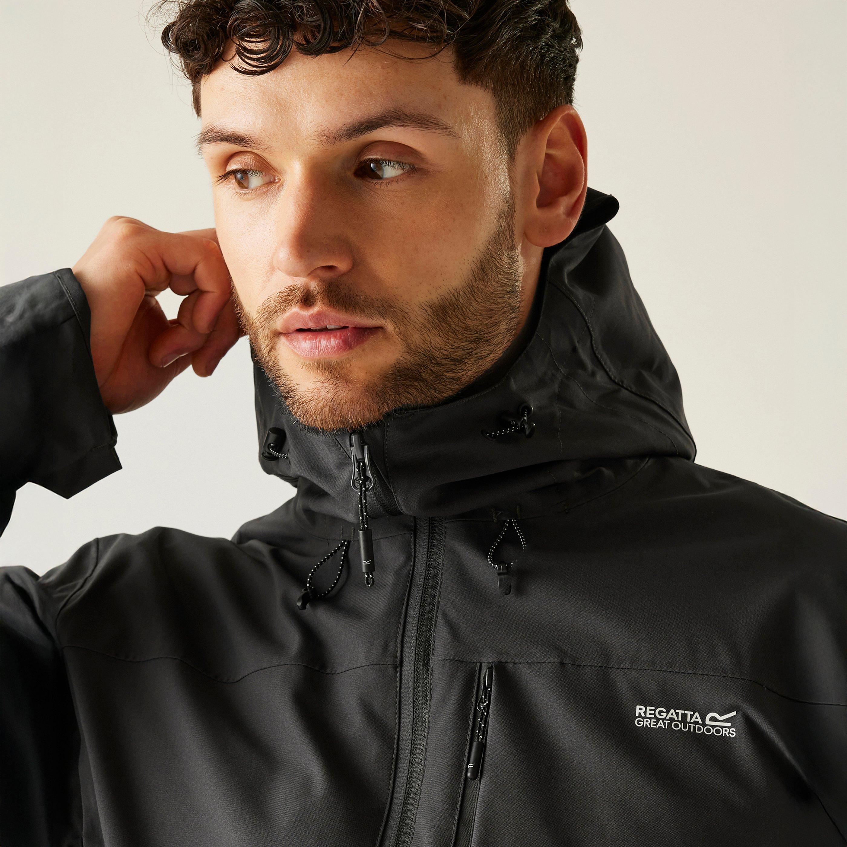 Cenere/Nero - Regatta - Birchdale Waterproof Jacket Mens - 7