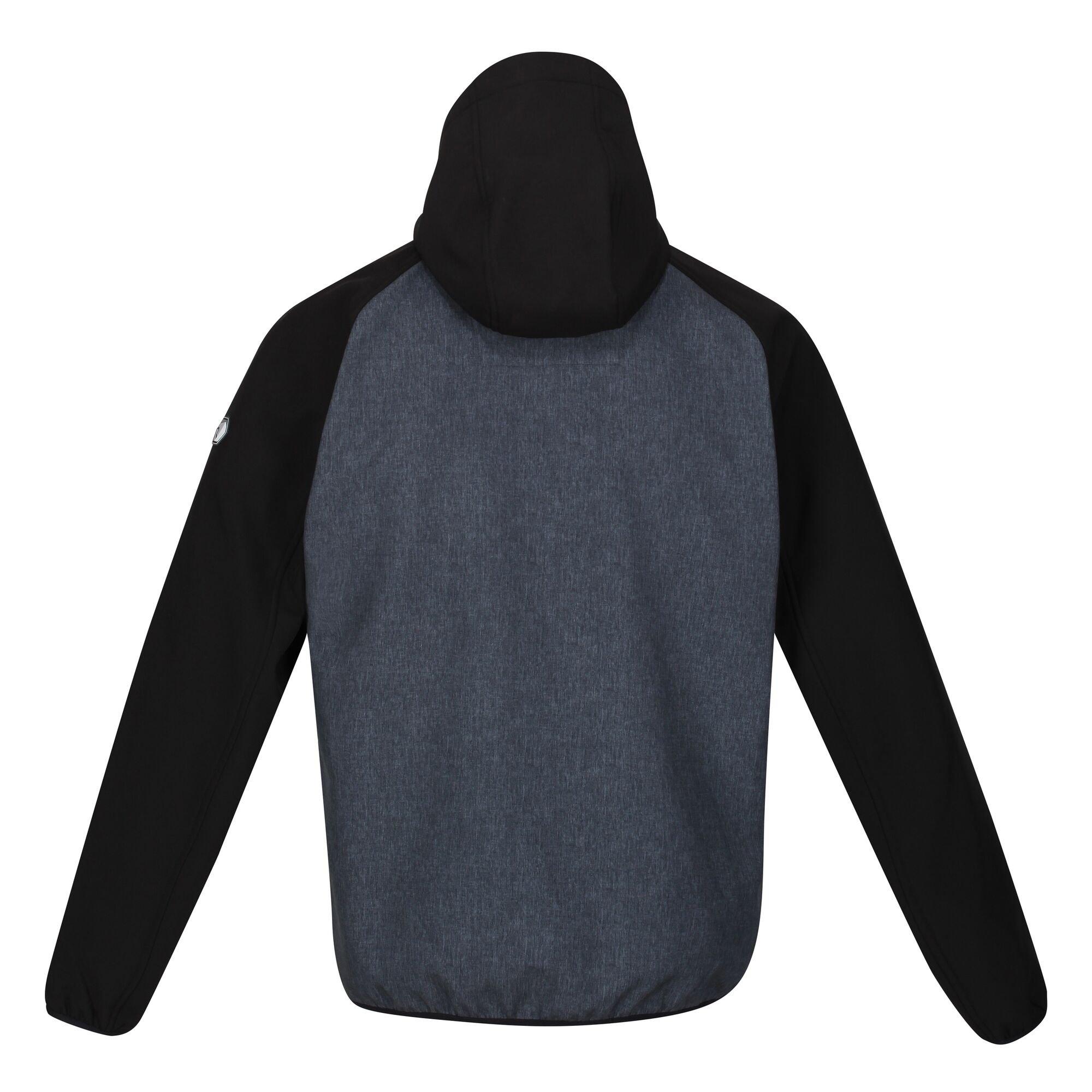 Ashmarl/Blck - Regatta - Men's Arec III Water and Wind Resistant Long Sleeve Hooded Softshell Jacket - 8