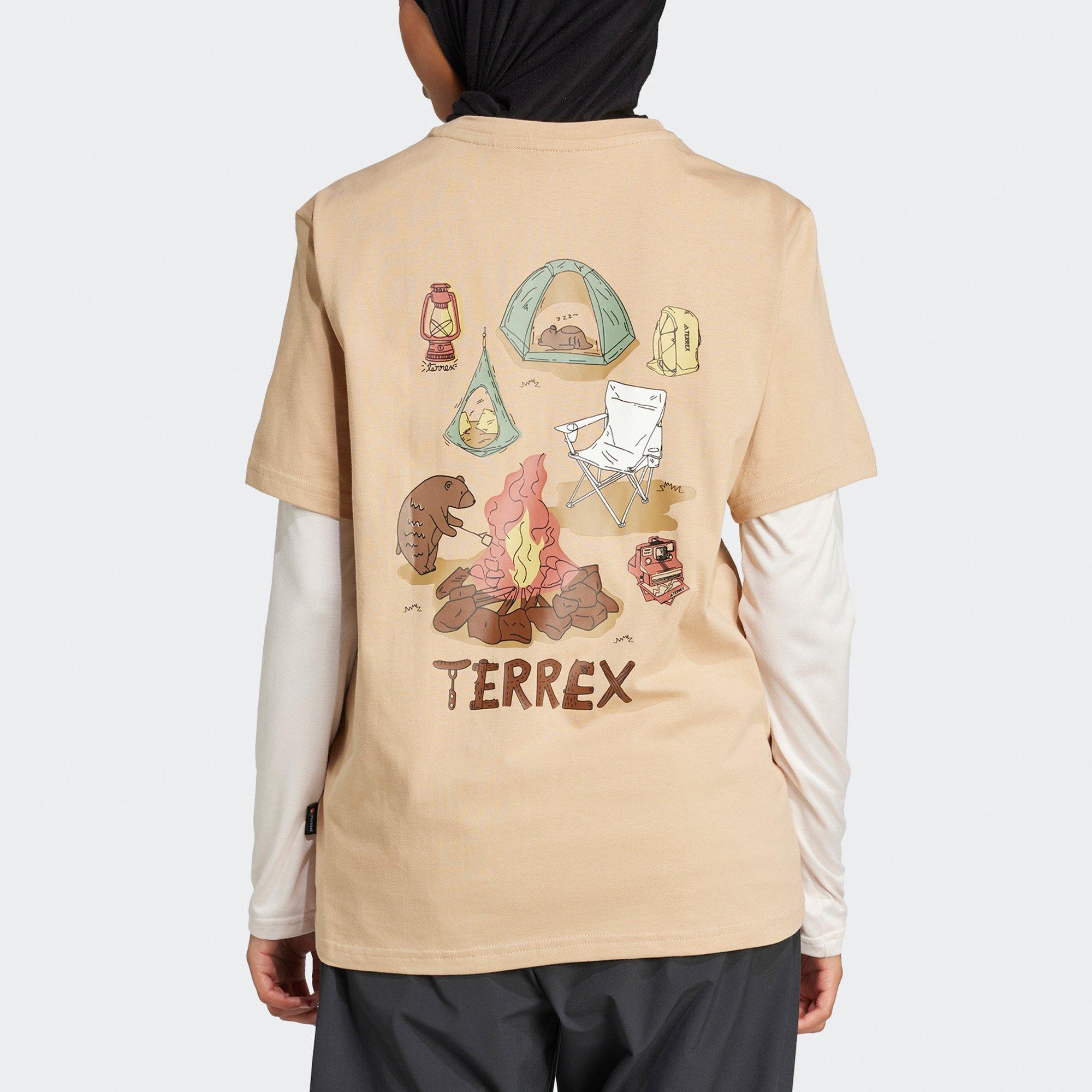 Warm Sandstone - adidas - Womens Terrex Polygiene Graphic T-Shirt - 2