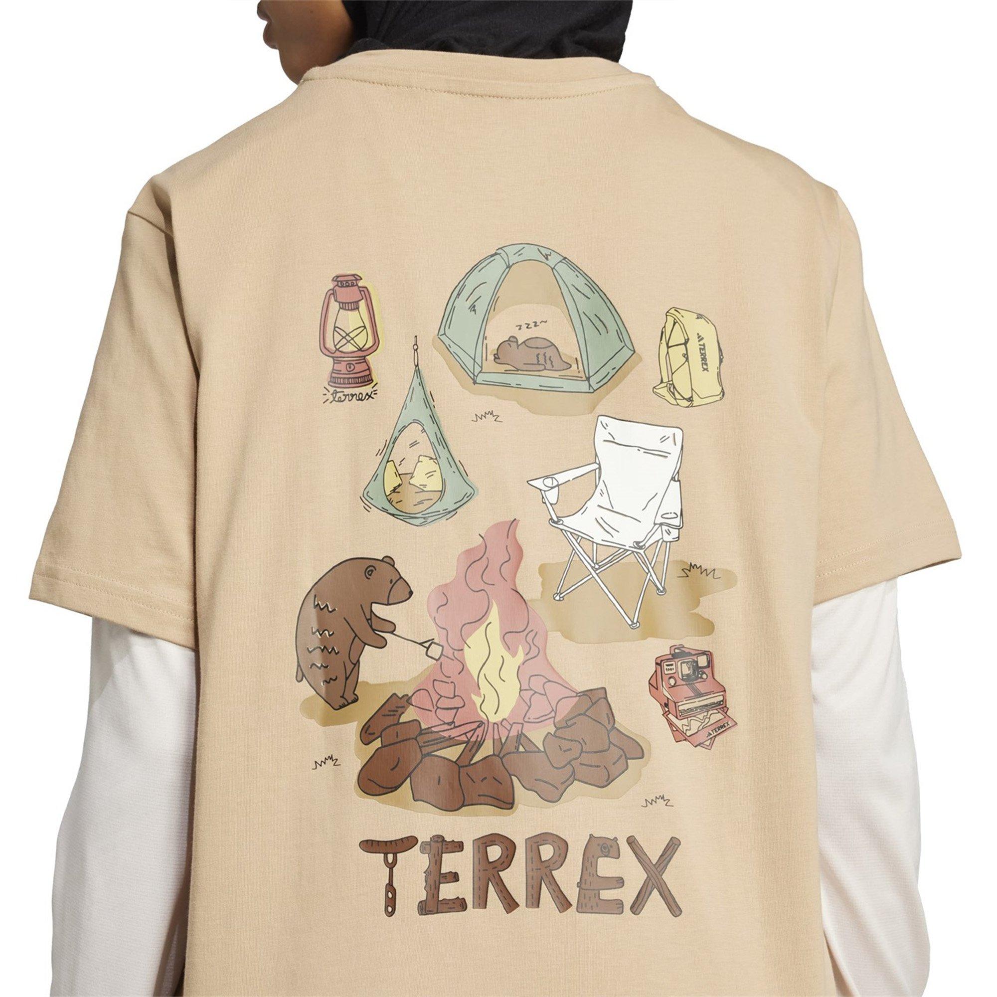 Warm Sandstone - adidas - Womens Terrex Polygiene Graphic T-Shirt - 4