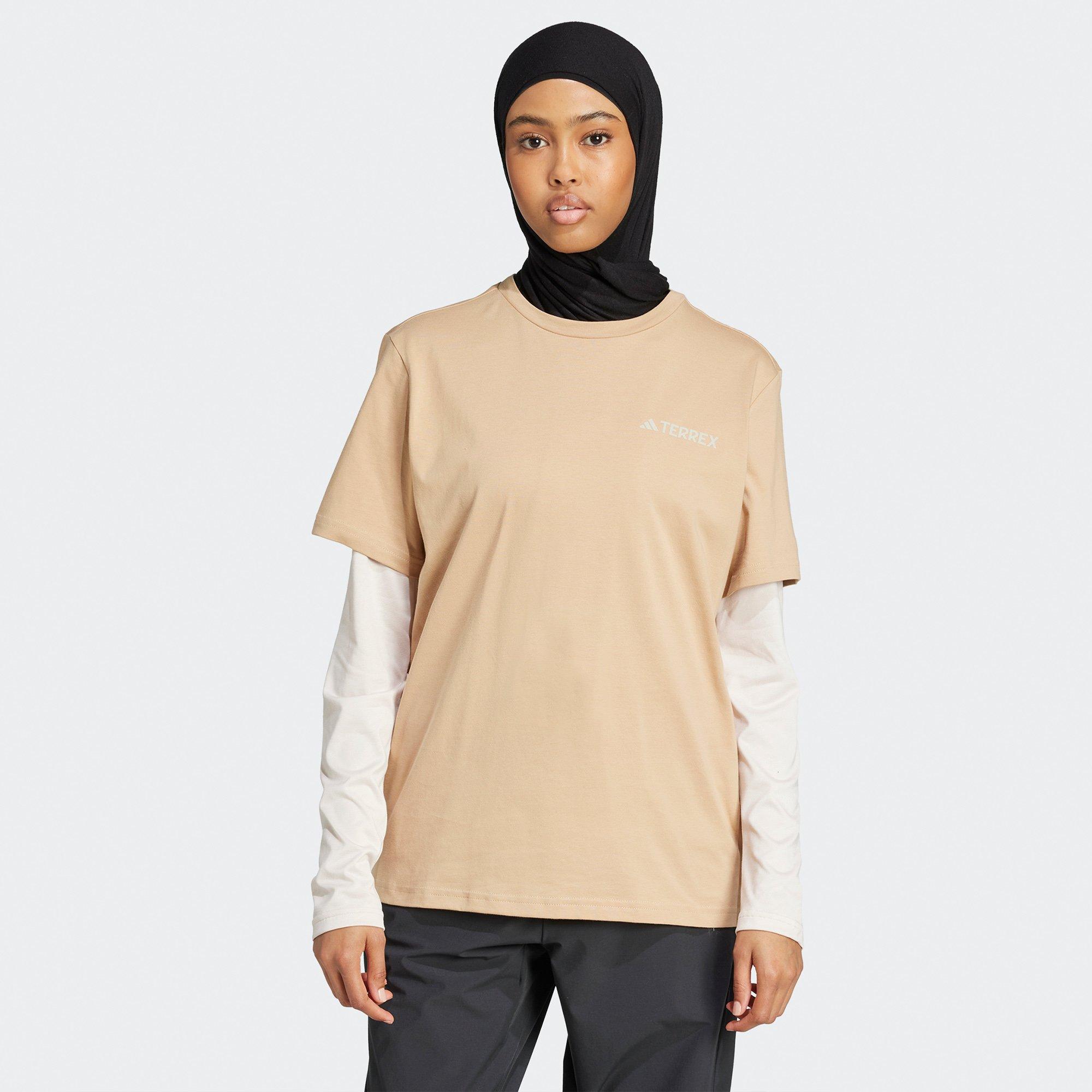 Warm Sandstone - adidas - Womens Terrex Polygiene Graphic T-Shirt - 5