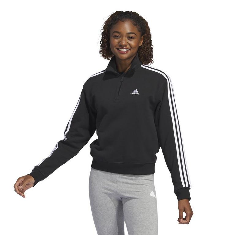 Noir/Blanc - adidas - Quarter Zip Sweater Womens - 2