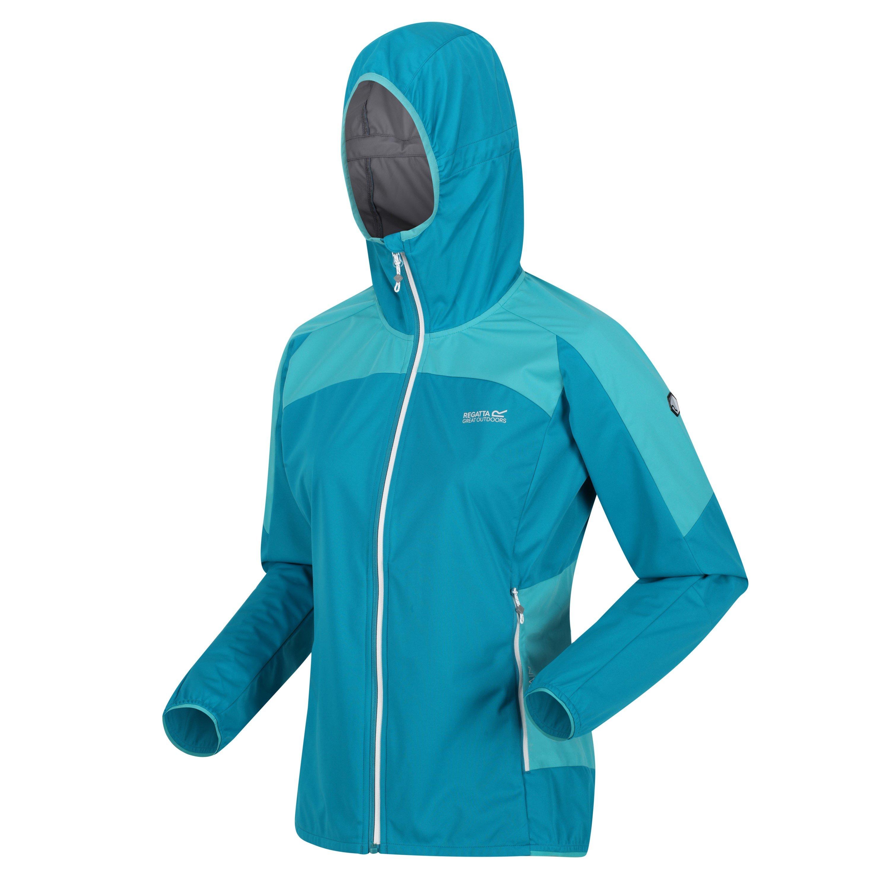 Enamel/Turqs - Regatta - Tarvos Water-Repellent Stretchy Softshell Jacket - 3