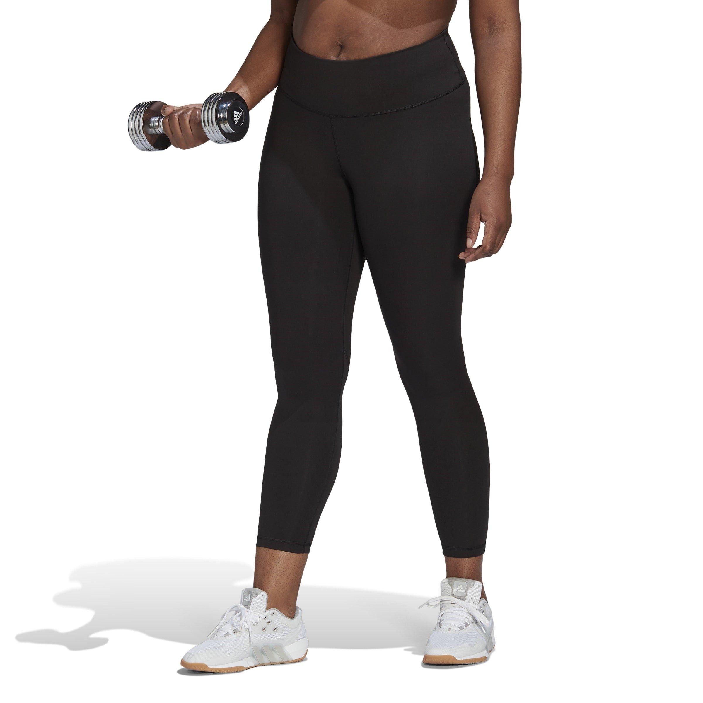 Black - adidas - Optime Training Tights (Plus Size) Womens - 2