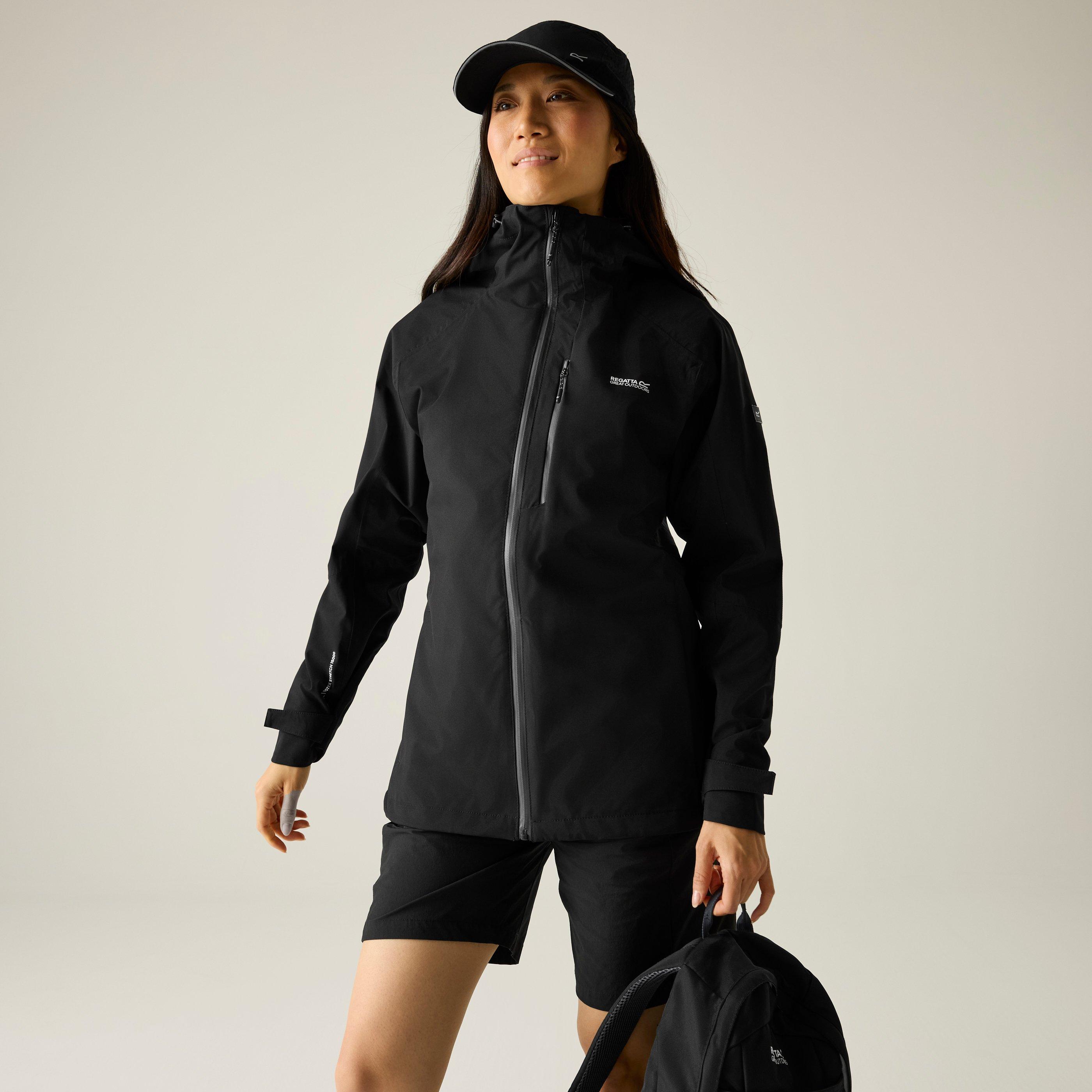 Black - Regatta - Womens Birchdale II Waterproof Hooded Long Sleeve Jacket - 1