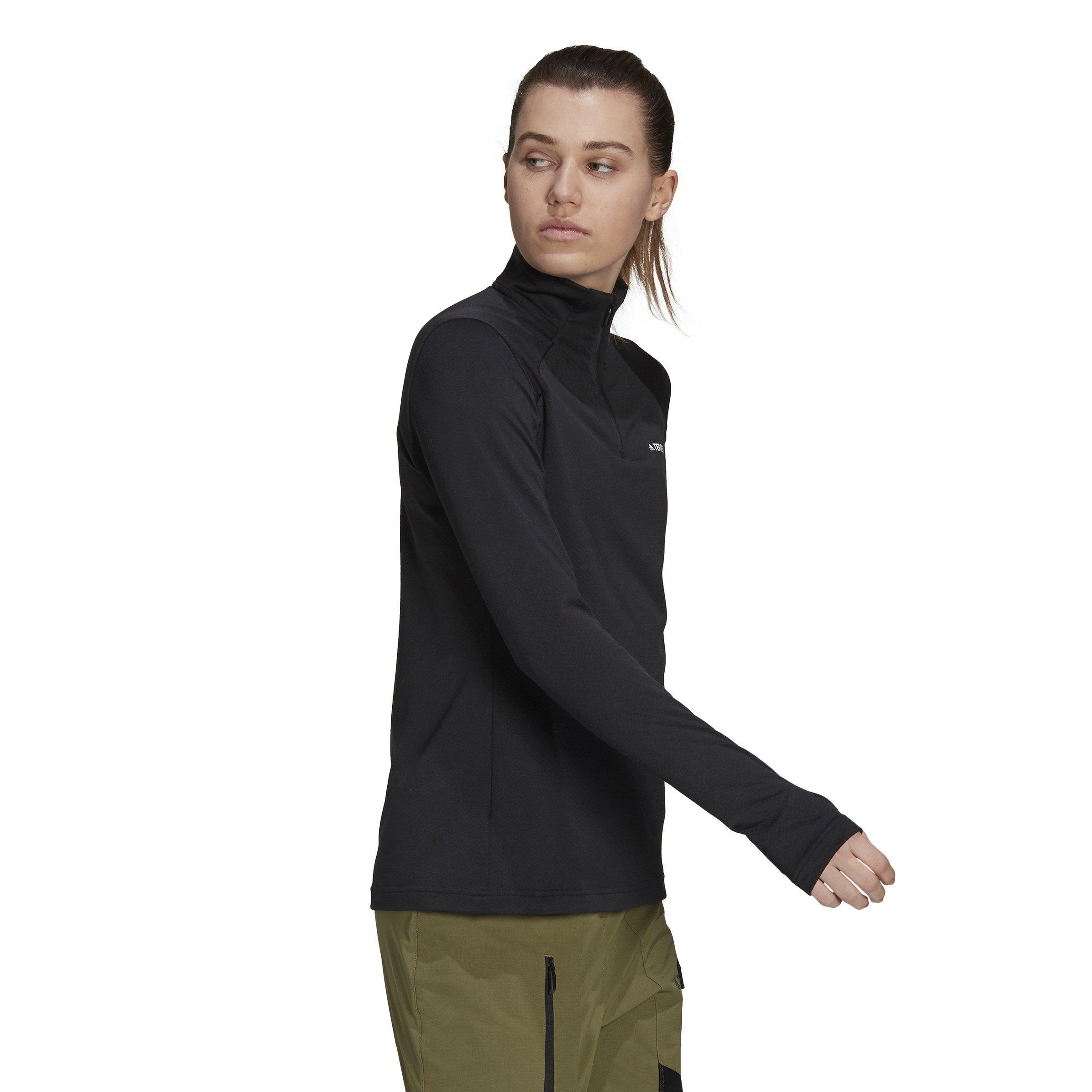 Negro - adidas - Terrex Fleece Top Womens - 4