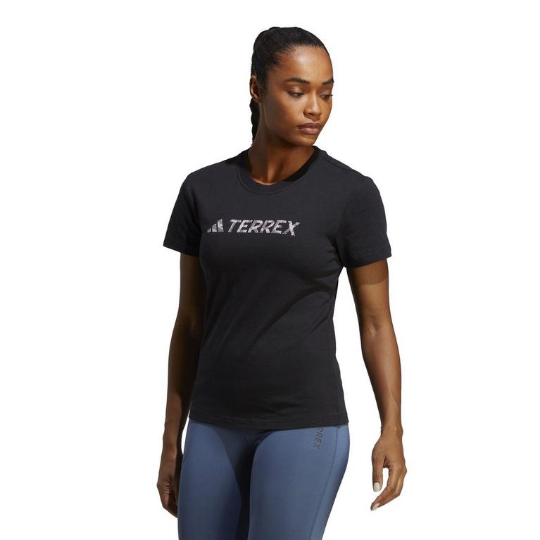 Noir/Blanc - adidas - Terrex Classic Logo T-Shirt Womens - 2