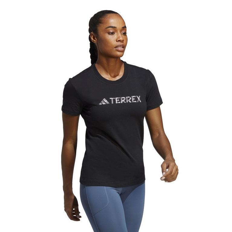 Noir/Blanc - adidas - Terrex Classic Logo T-Shirt Womens - 4