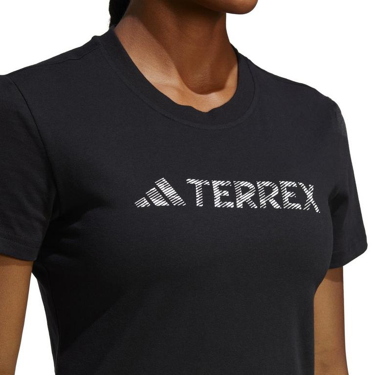 Noir/Blanc - adidas - Terrex Classic Logo T-Shirt Womens - 5
