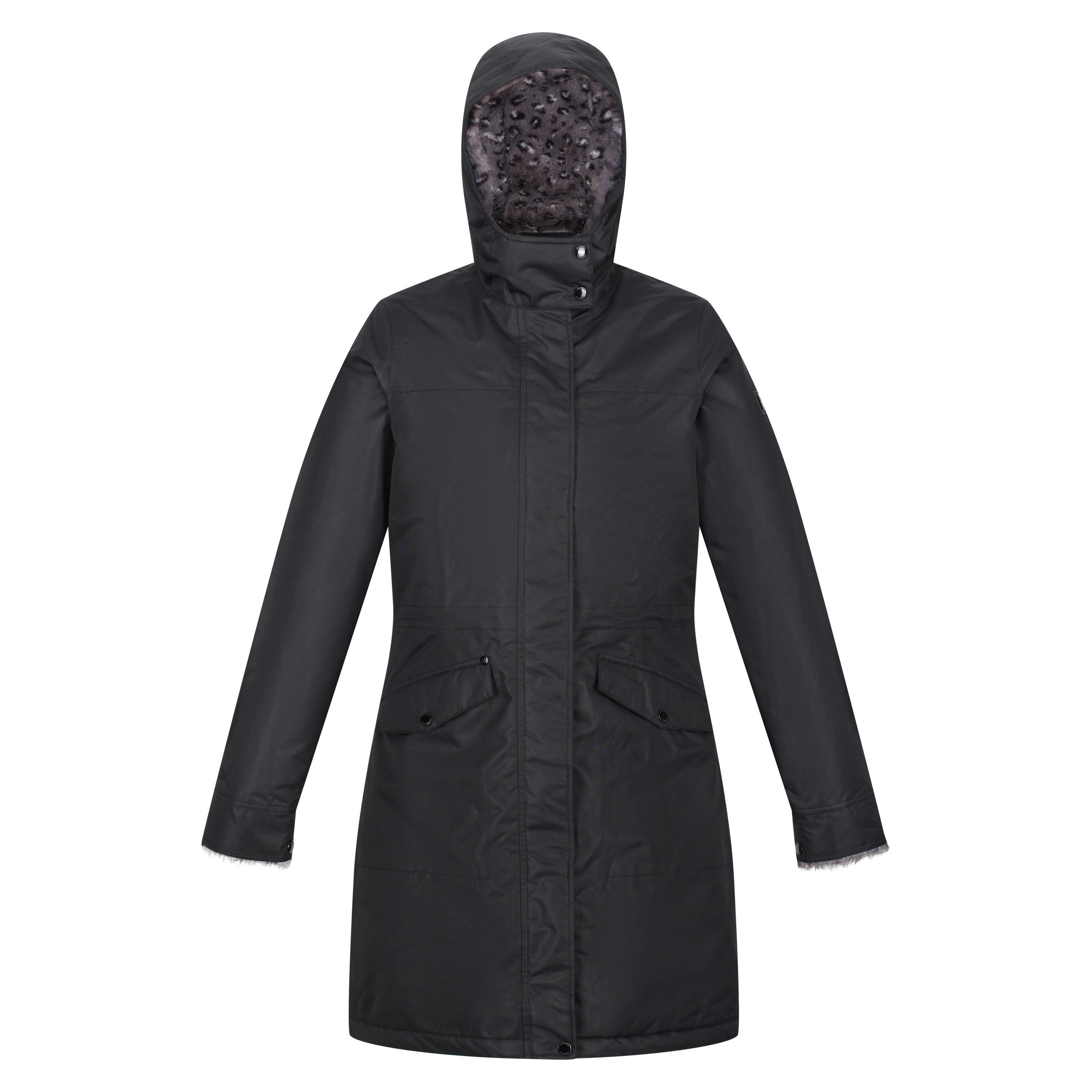 Black - Regatta - Women's Rimona Waterproof Windproof Insulated Mid-Length Hooded Jacket - 1