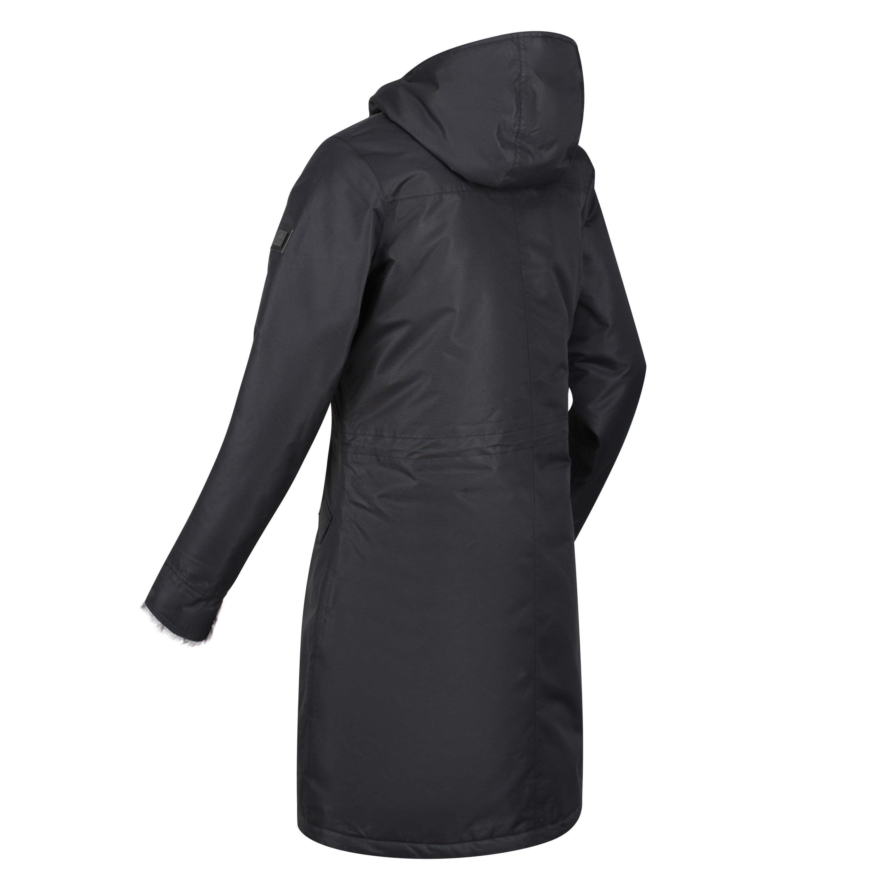 Black - Regatta - Women's Rimona Waterproof Windproof Insulated Mid-Length Hooded Jacket - 2