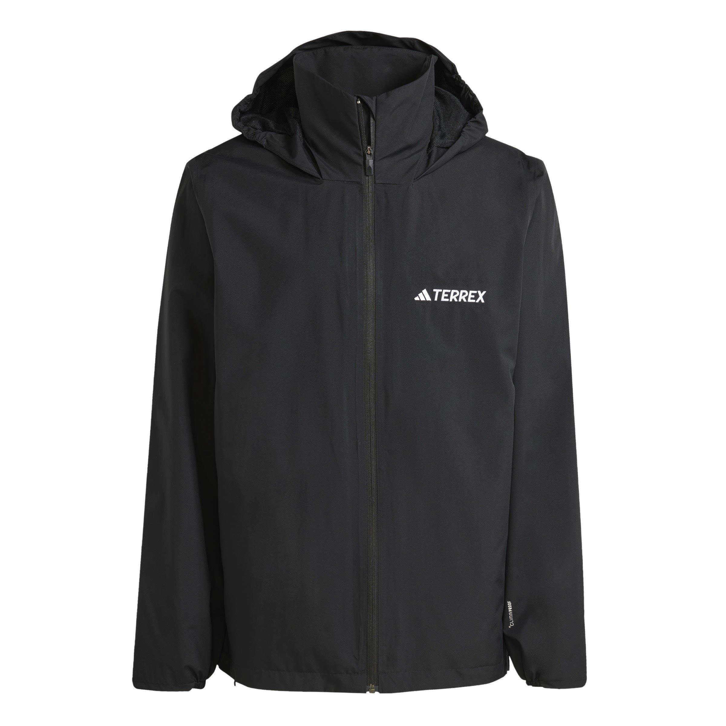 Black - adidas - Men's Adidas Waterproof Windproof Lightweight Jacket - 1