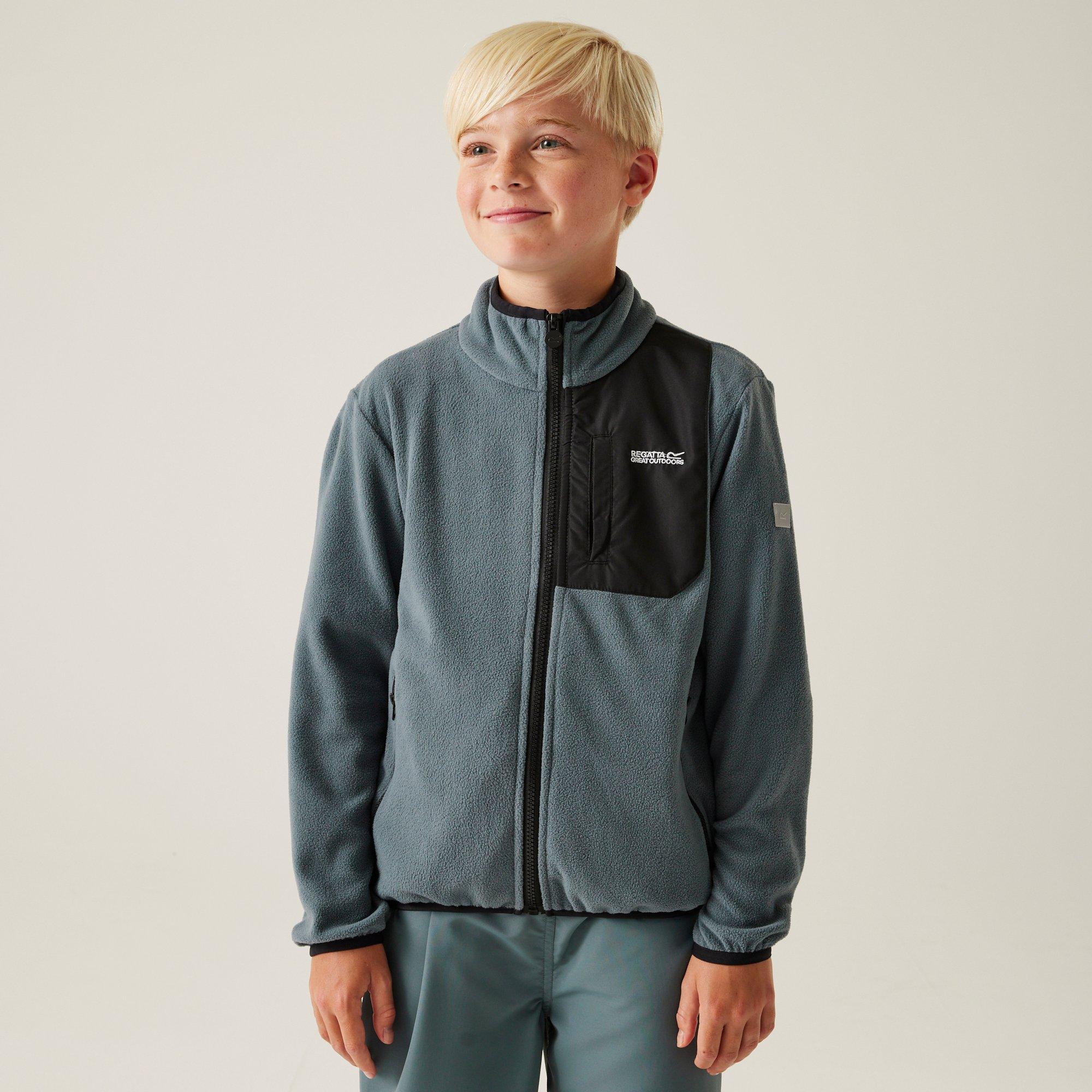 Regatta Boys Frankie Full Zip Fleece Juniors - Grey - 13 (XL)