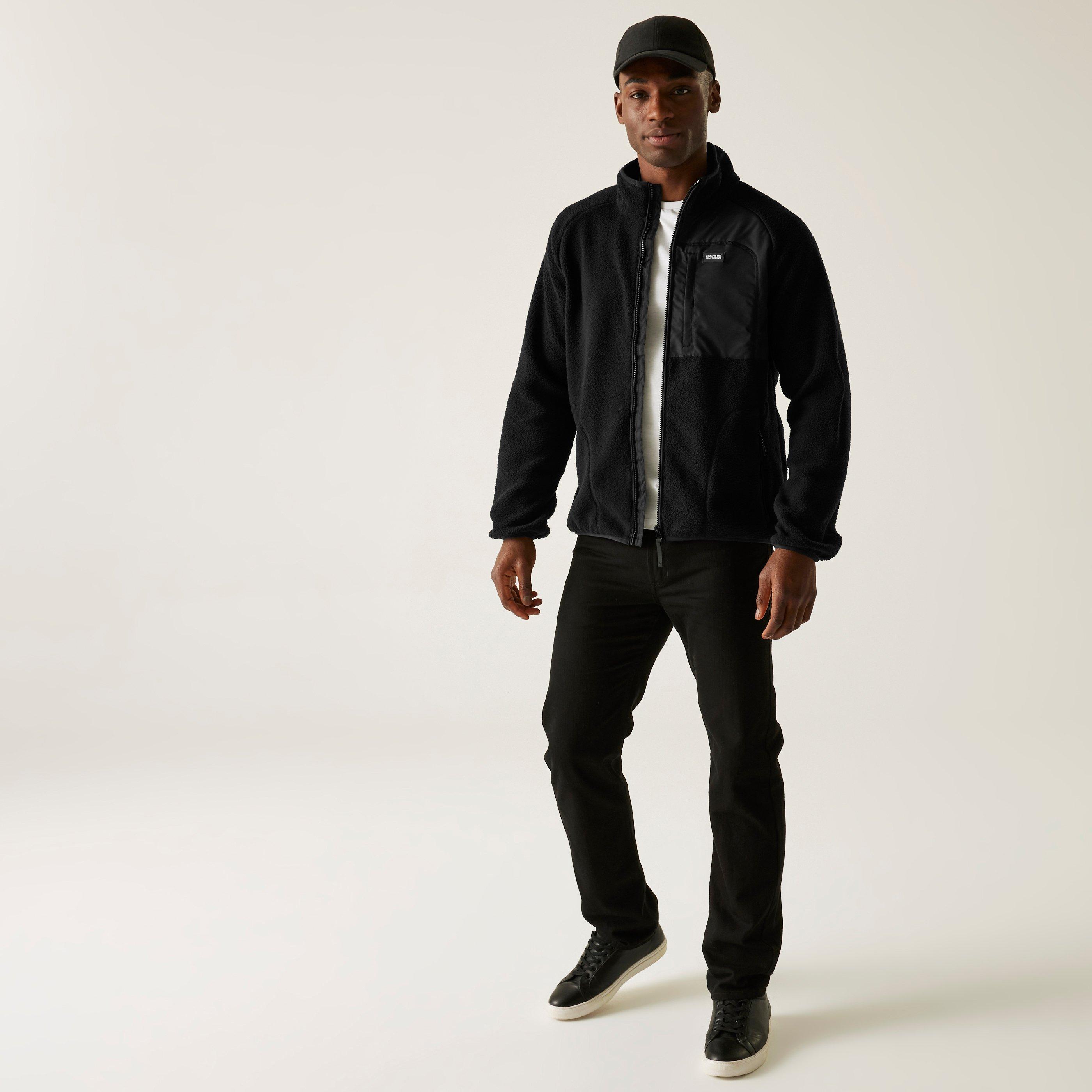 Black - Regatta - Mens Frankie Borg Full-Zip Fleece - 3